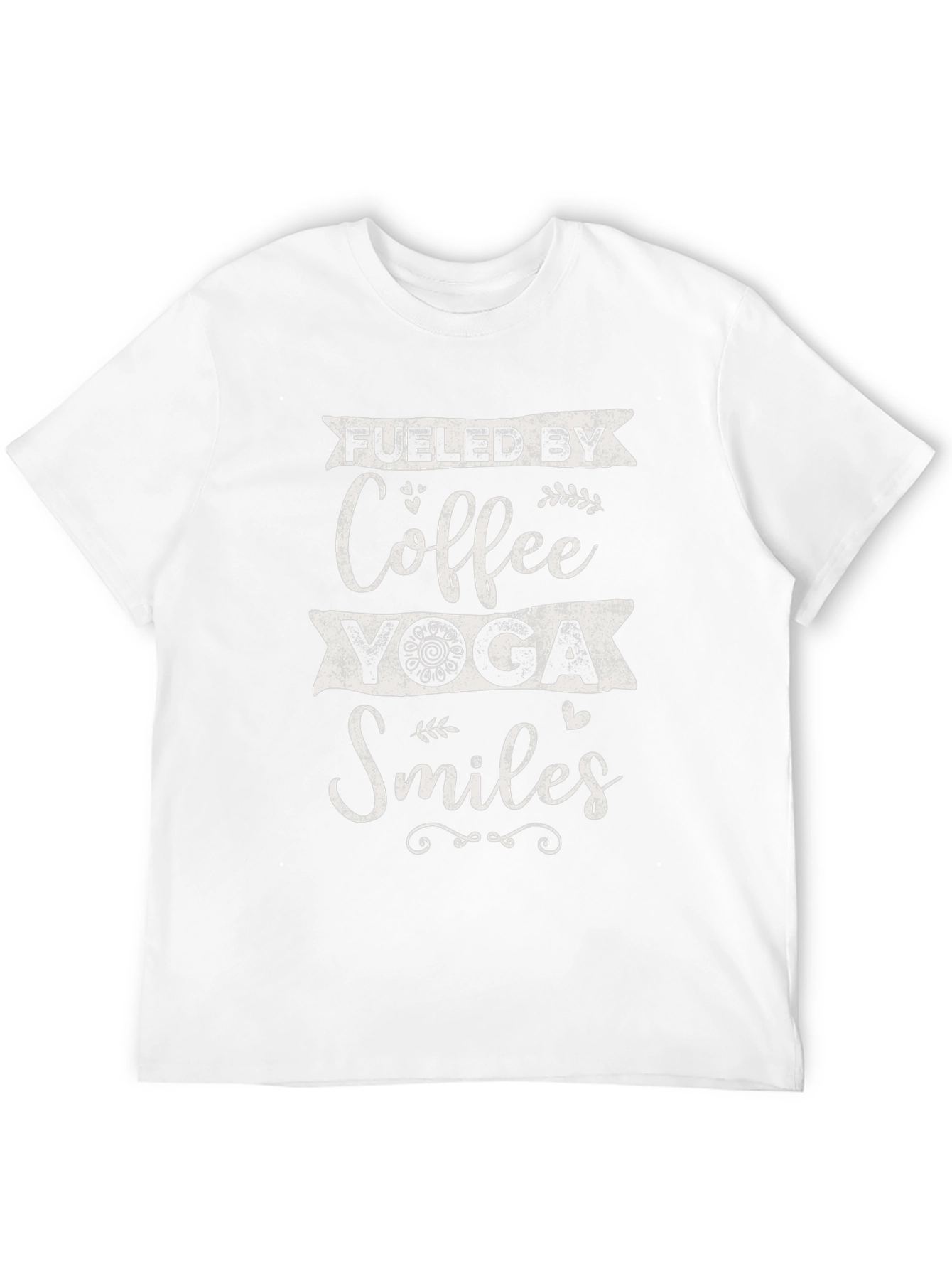 Black Fueled By Coffee, Yoga, and Smiles T-Shirt view 12
