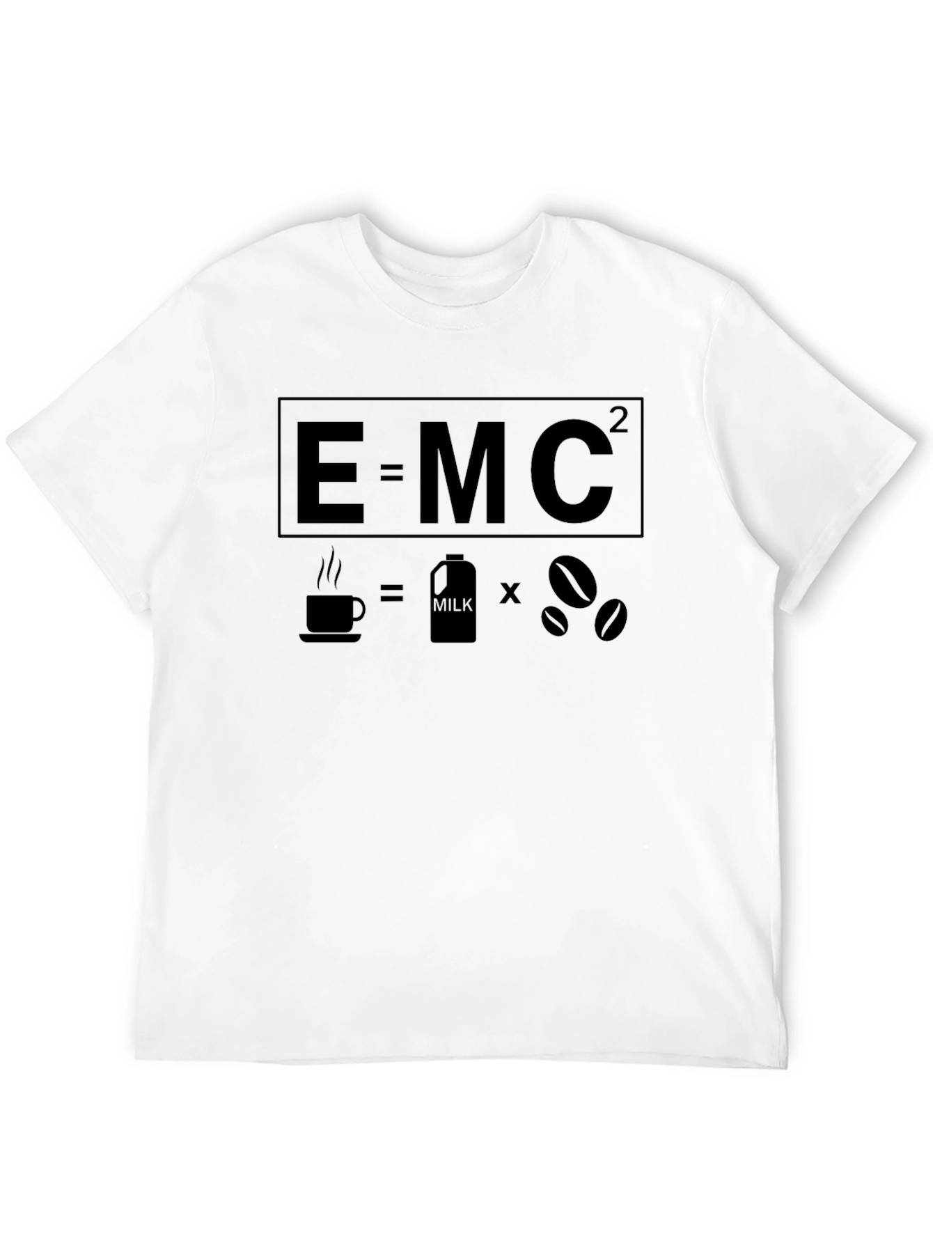 Black E=MC2 Coffee Equation Graphic Tee view 12