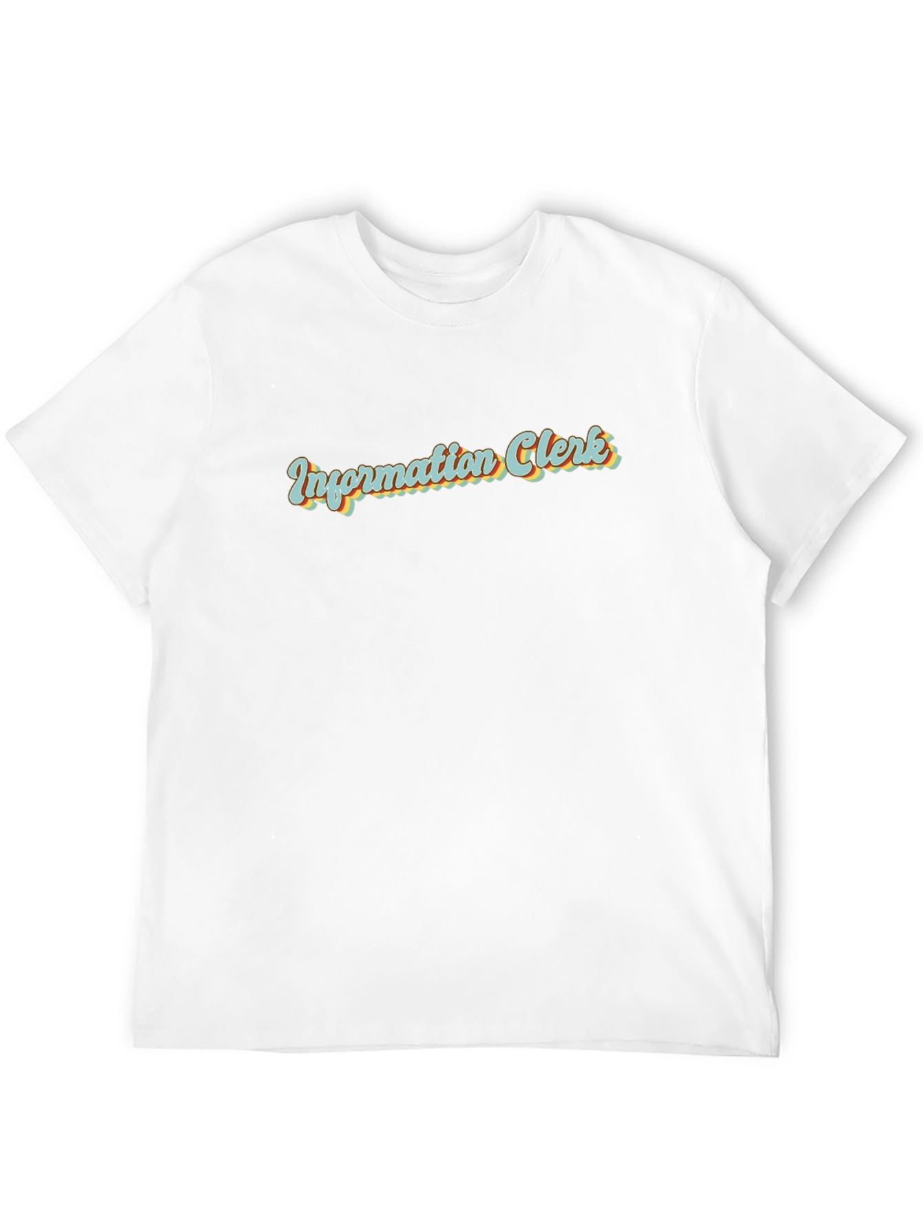 Black Information Clerk Retro T-Shirt view 12