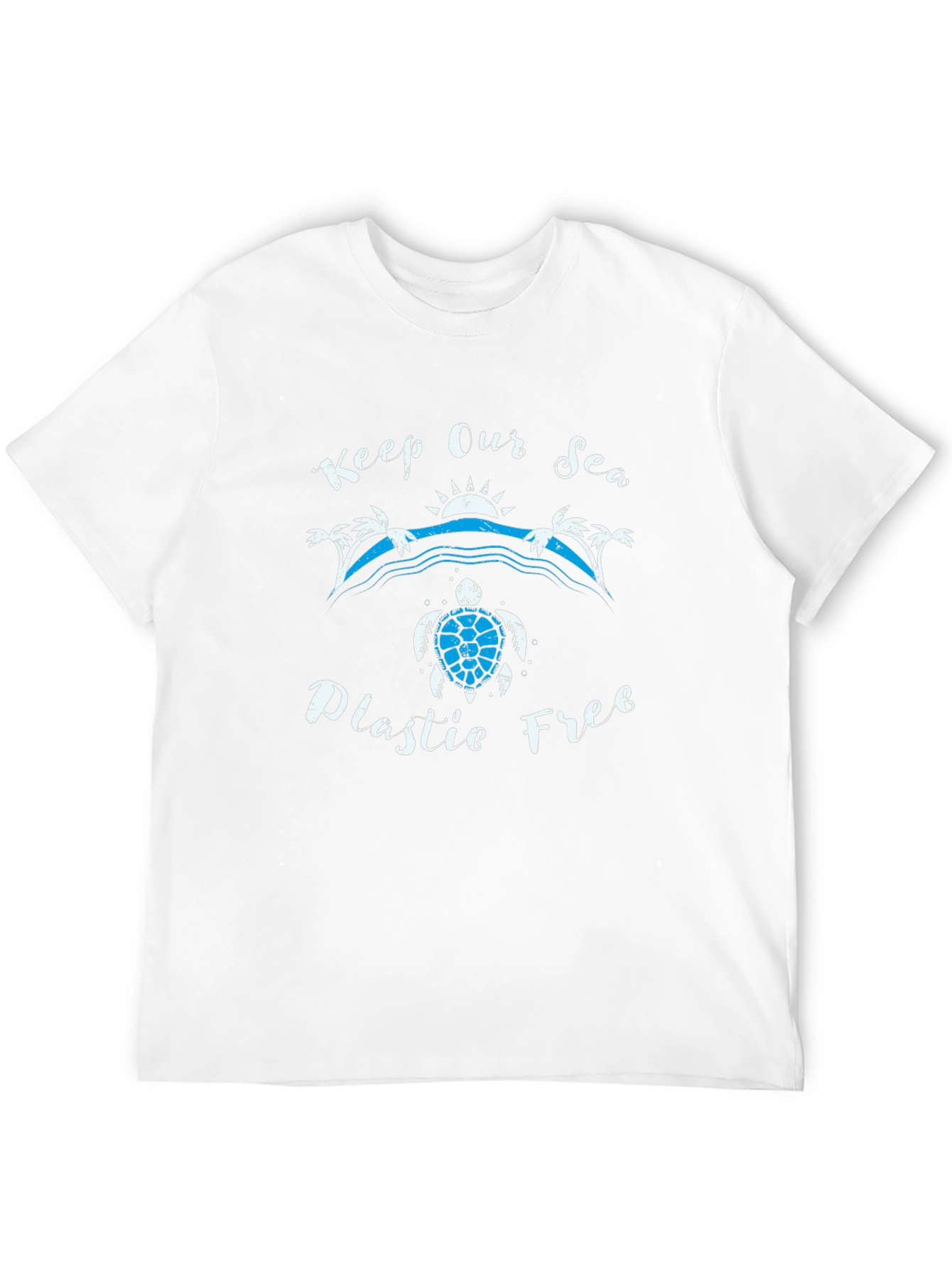 Black Keep Our Sea Plastic Free Black T-Shirt view 12