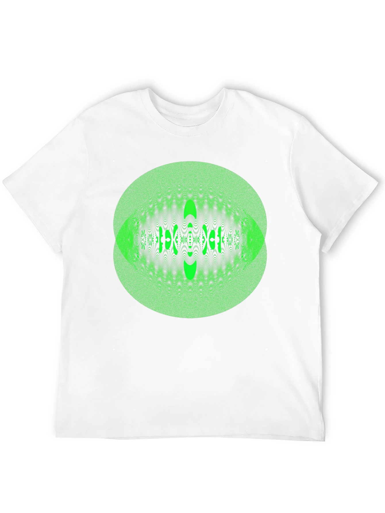 Black Green Eye Illusion Graphic Tee view 12