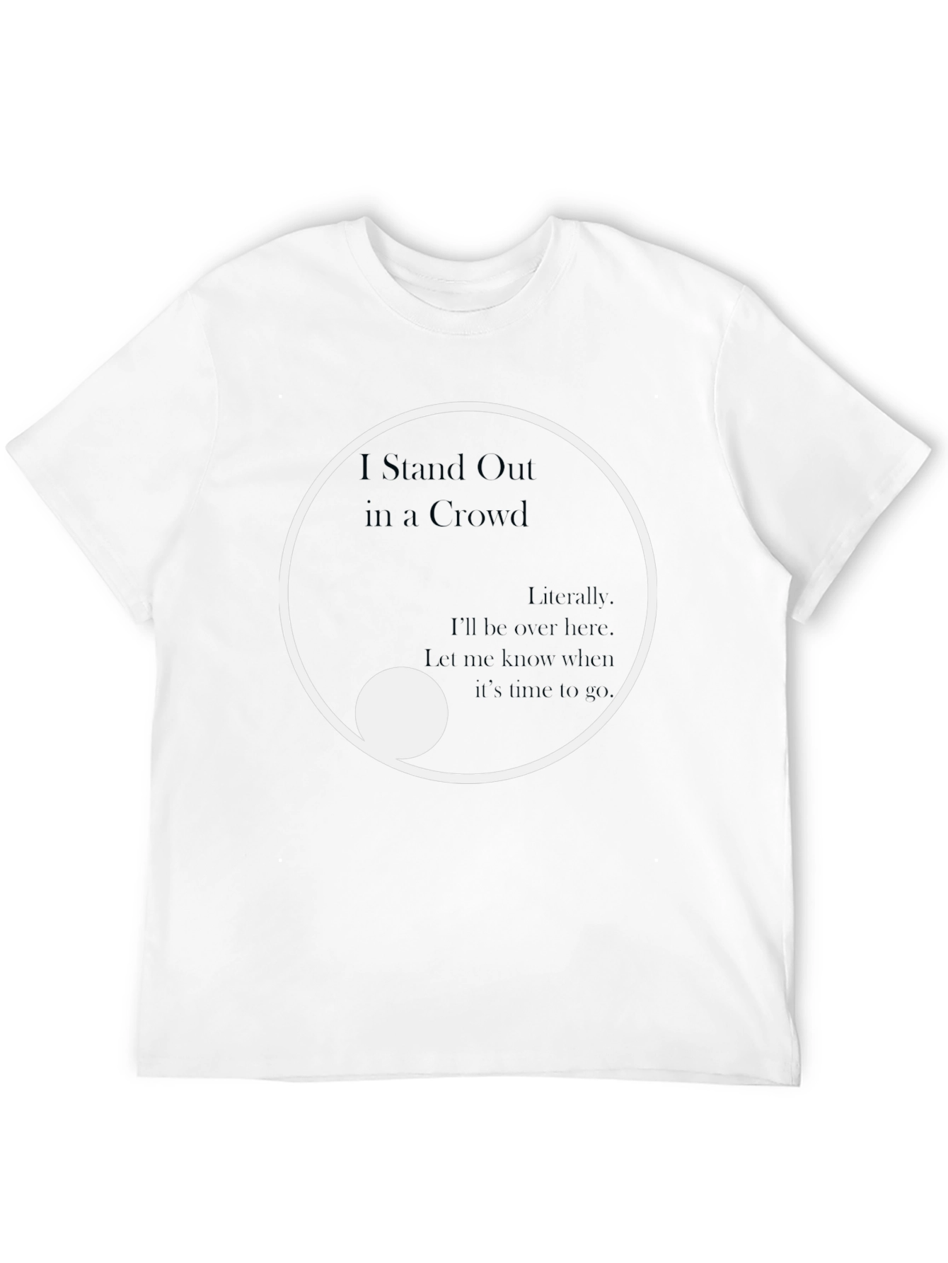 Black Stand Out in a Crowd Graphic Tee - Modern Yin Yang Design view 12