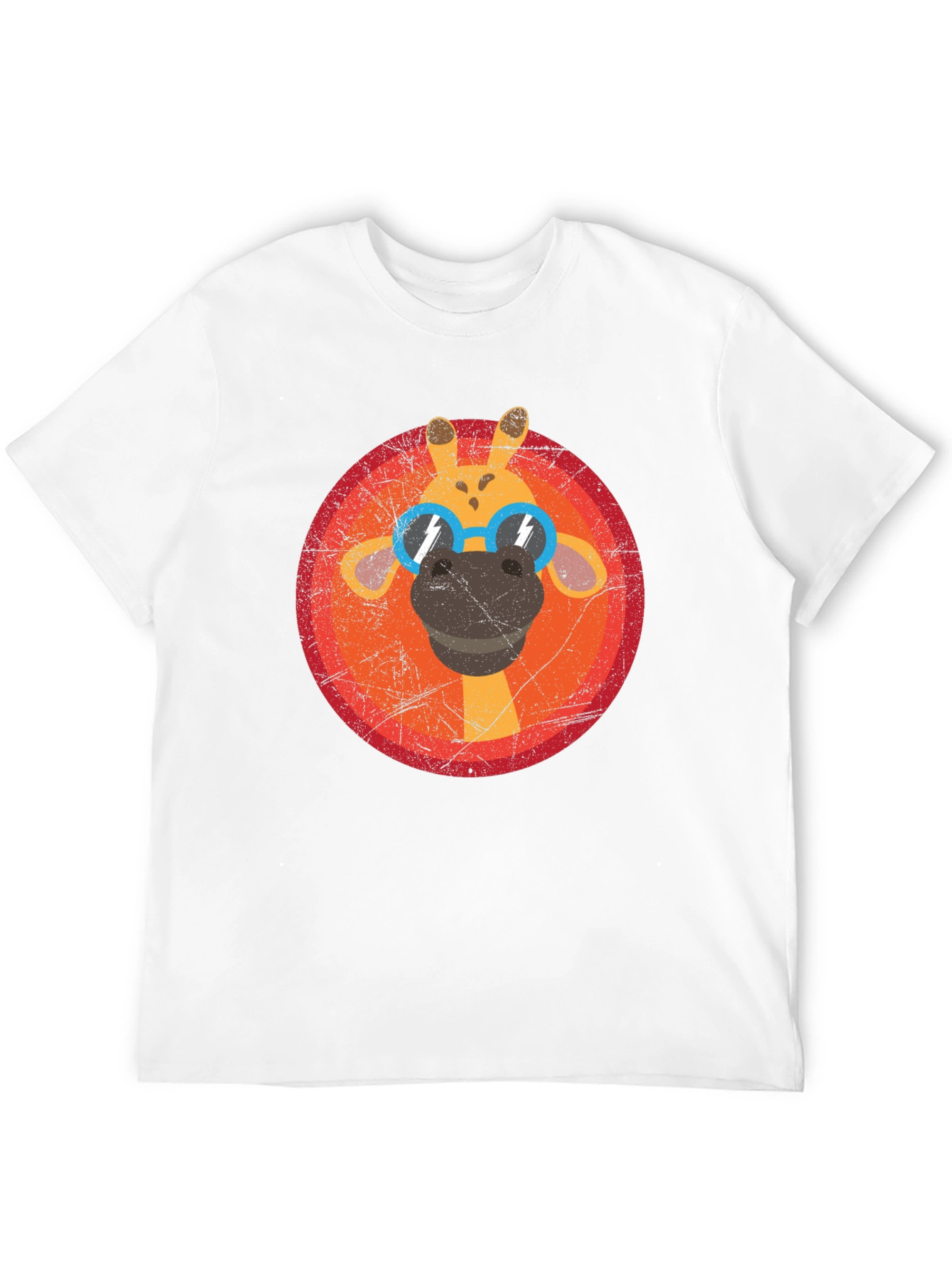 Black Cool Giraffe Graphic Tee - Unisex Black T-Shirt view 12