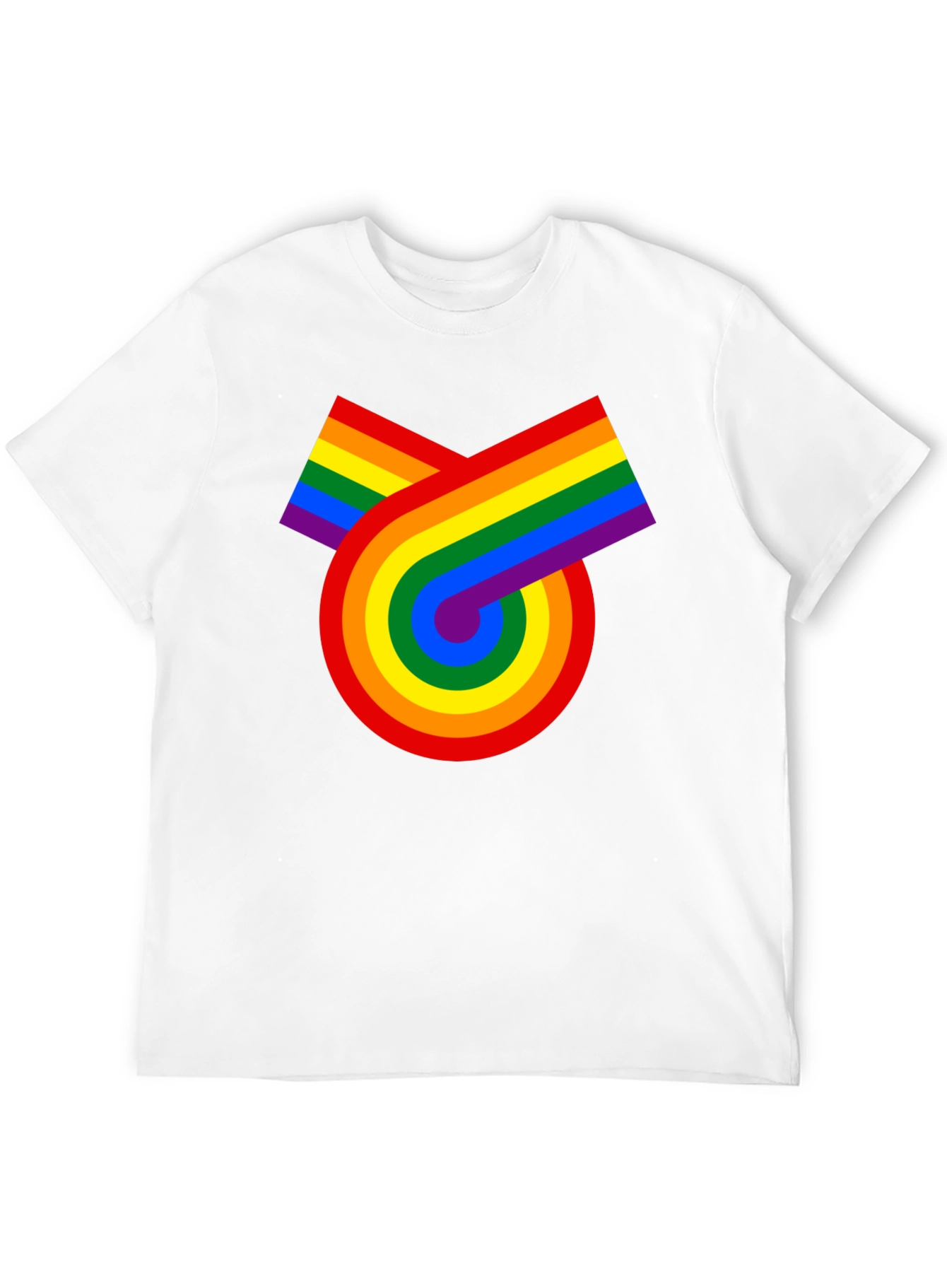 Black Retro Rainbow Graphic Tee - Pride Celebration view 12