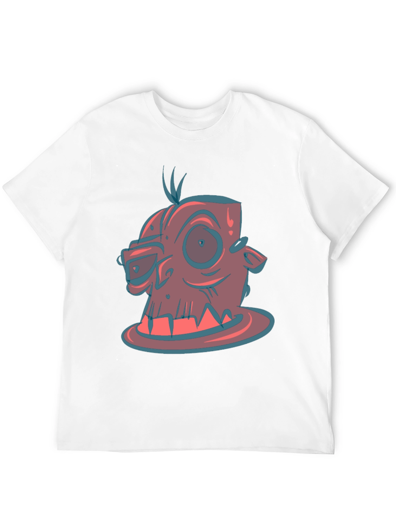 Black Cartoon Monster Graphic Tee - Black view 12