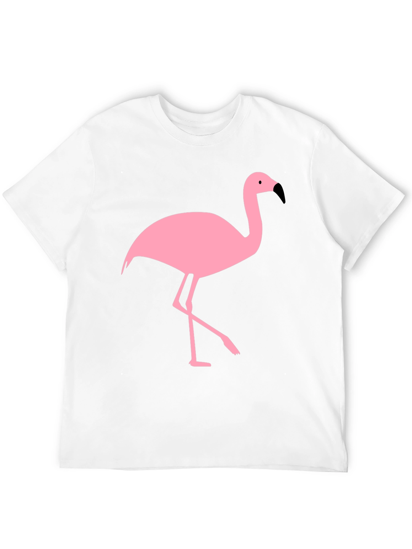 Black Black T-Shirt with Pink Flamingo Graphic view 12
