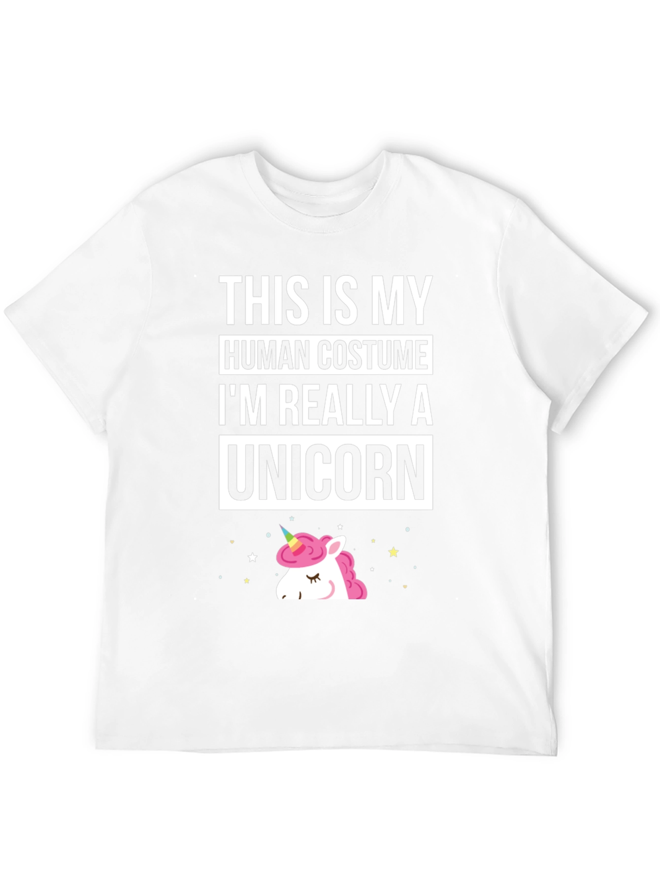 Black Unicorn Human Costume T-Shirt, Funny Graphic Tee view 12