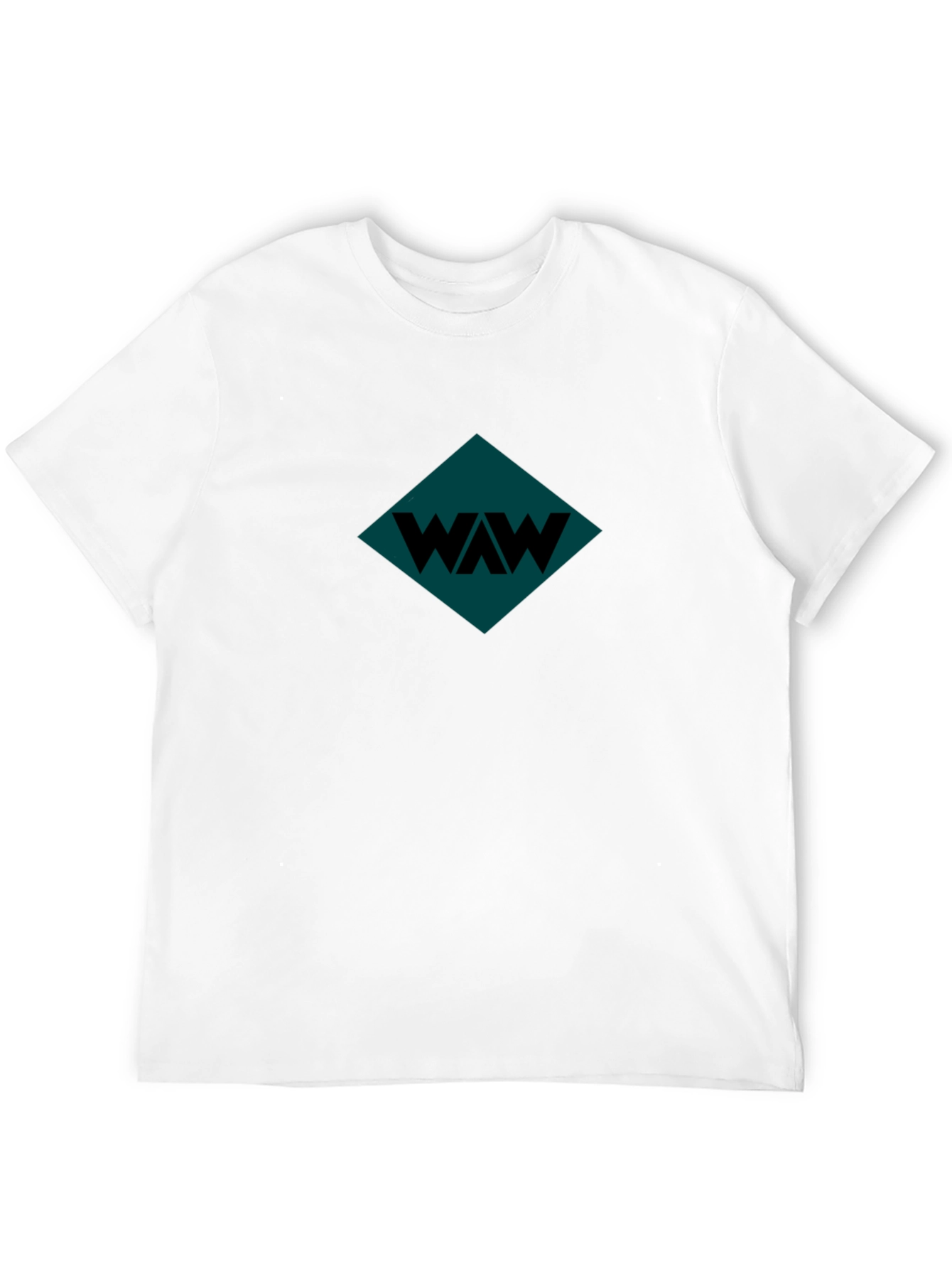 Black Modern WAW Graphic Black T-Shirt view 12