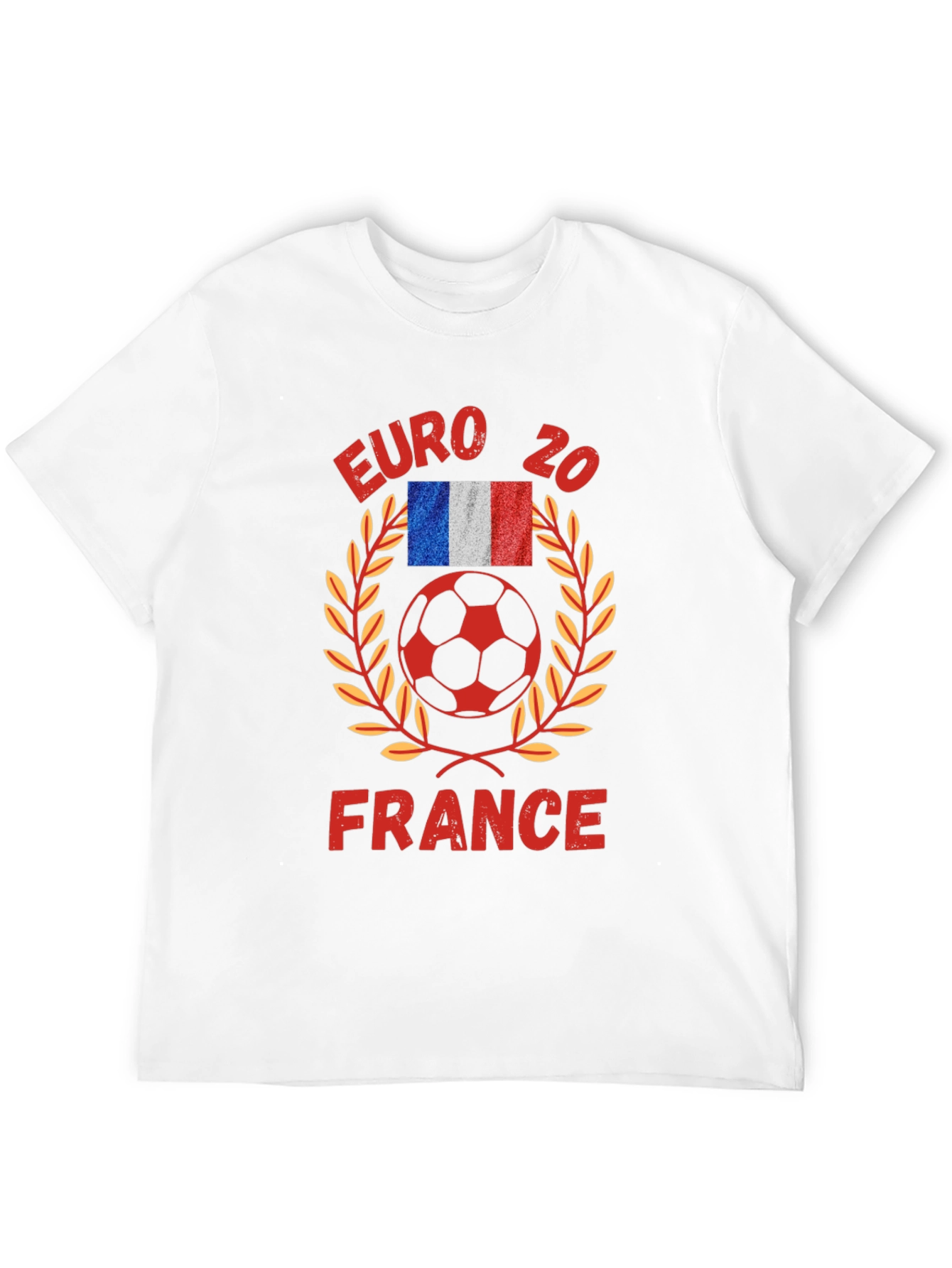 Black Euro 20 France Soccer Graphic T-Shirt view 12