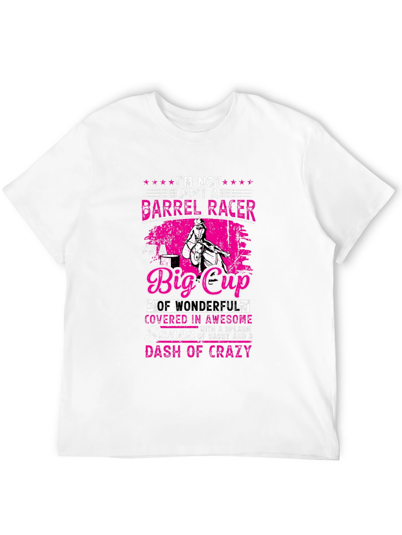 Black Barrel Racer Big Cup Graphic T-Shirt view 12