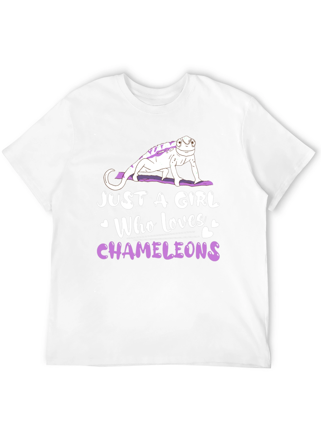 Black Just A Girl Who Loves Chameleons T-Shirt view 12