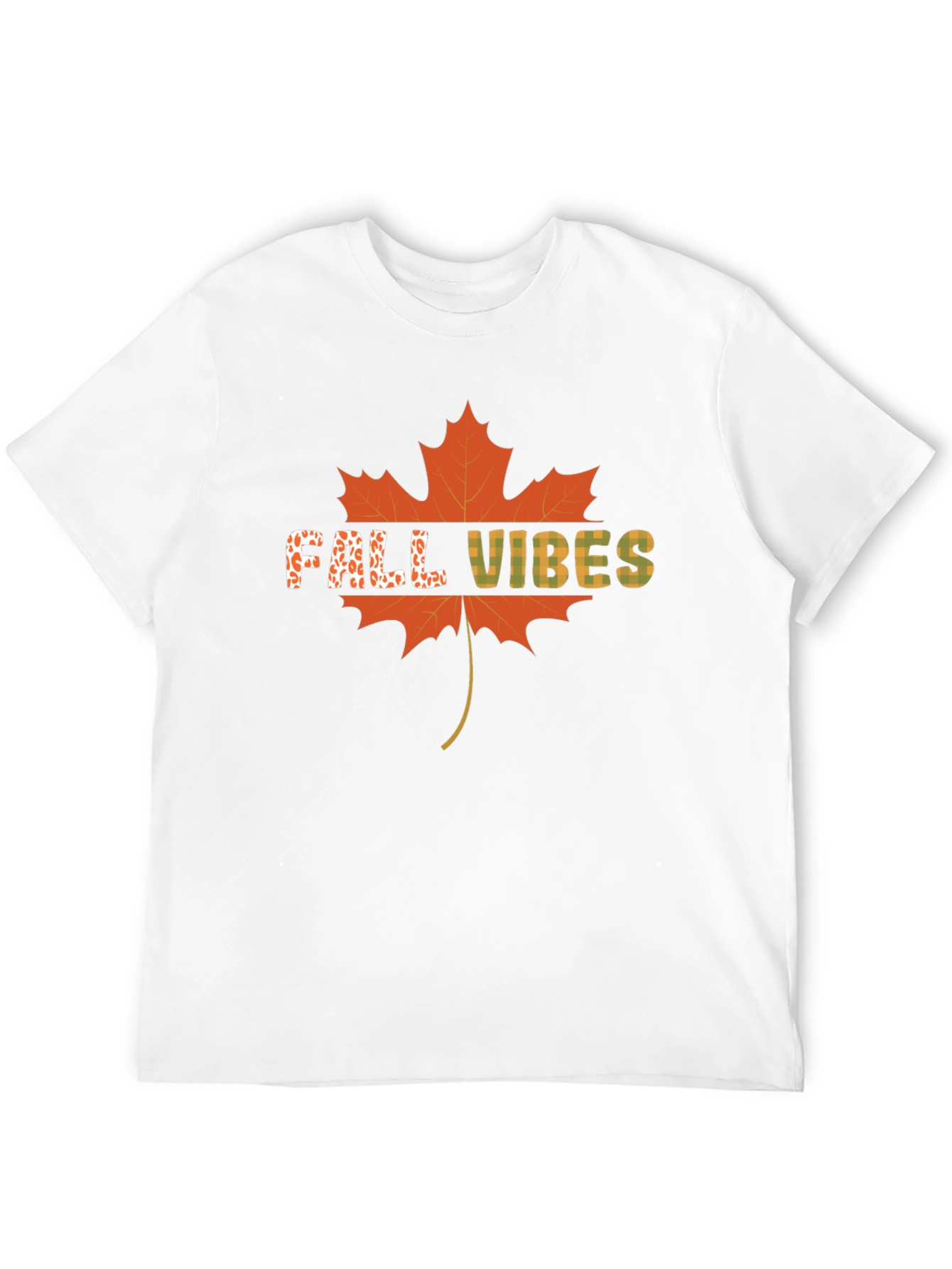 Black Fall Vibes Maple Leaf Graphic T-Shirt view 12
