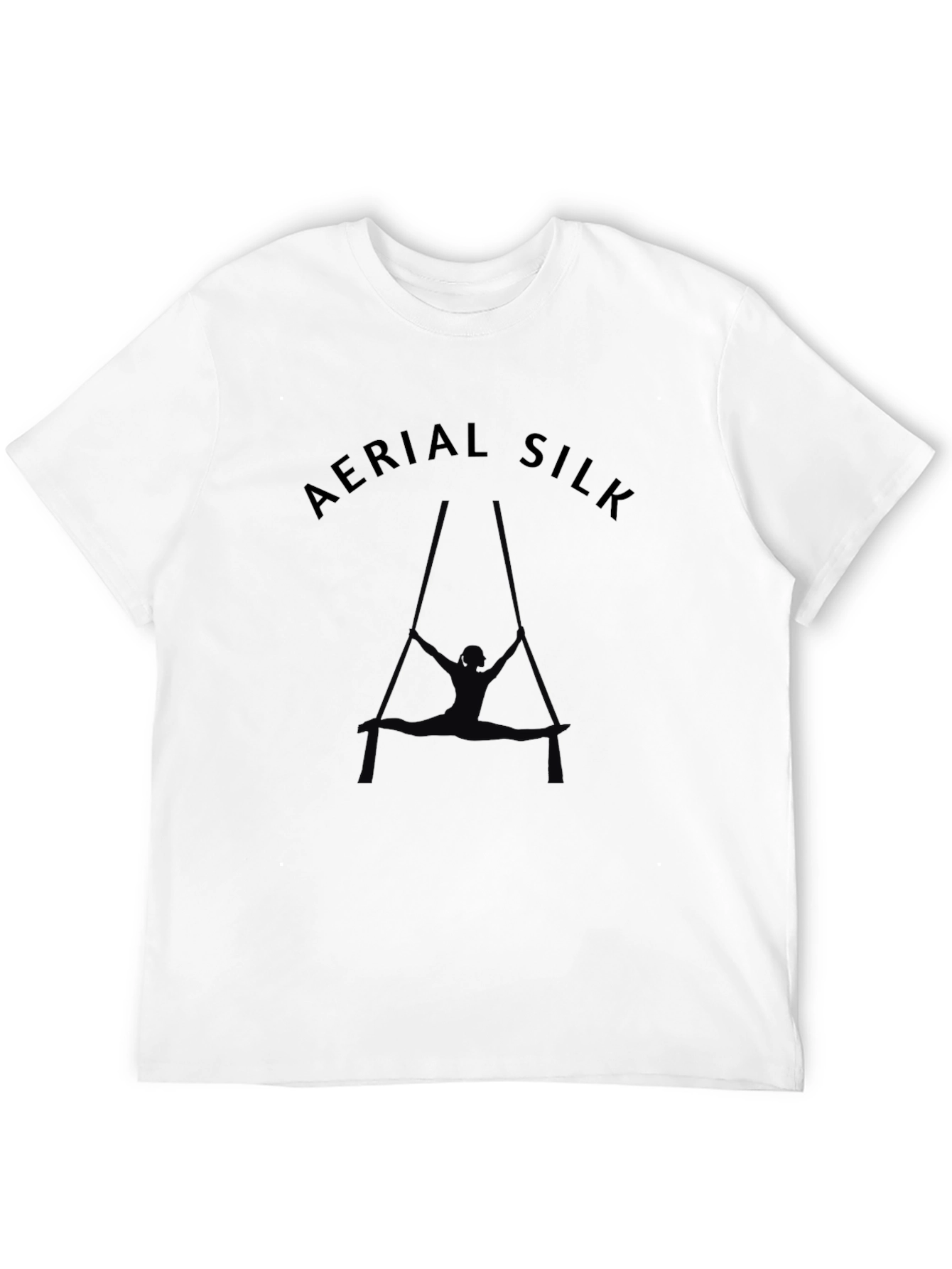 Black Aerial Silk T-Shirt - Black Acrobatic Design view 12