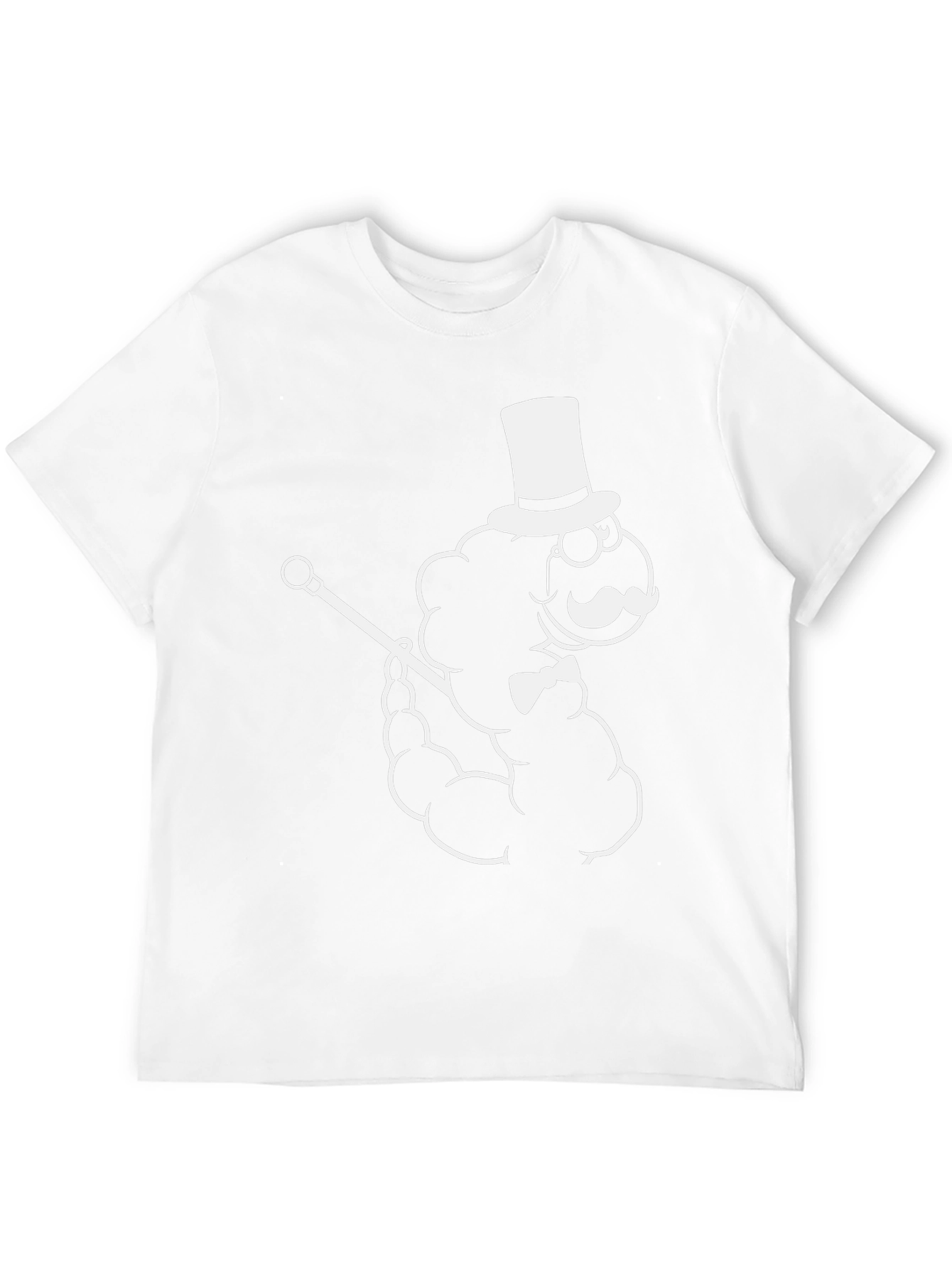 Black Cartoon Cloud Gentleman Black T-Shirt view 12
