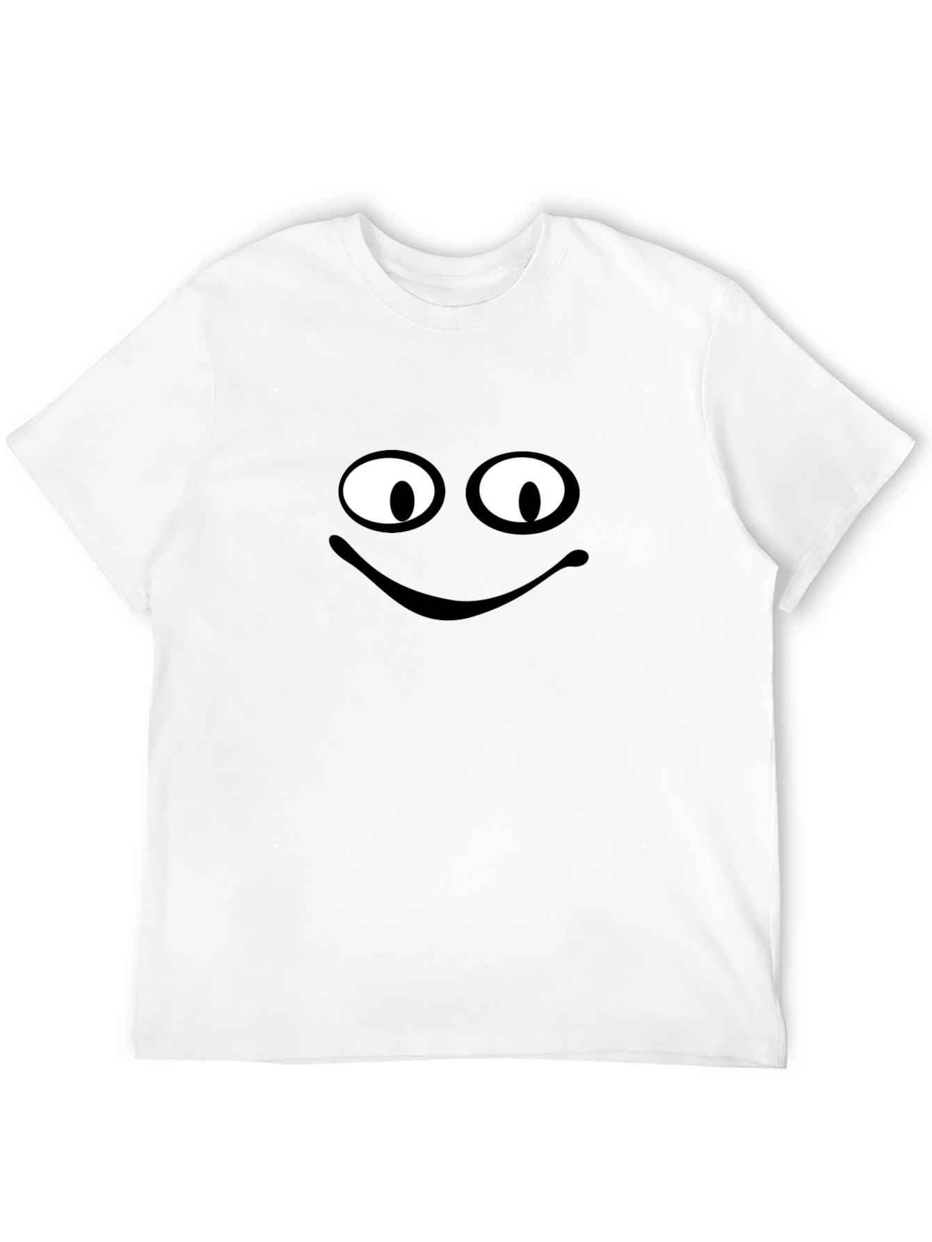 Black Smiling Face Graphic Black T-Shirt view 12