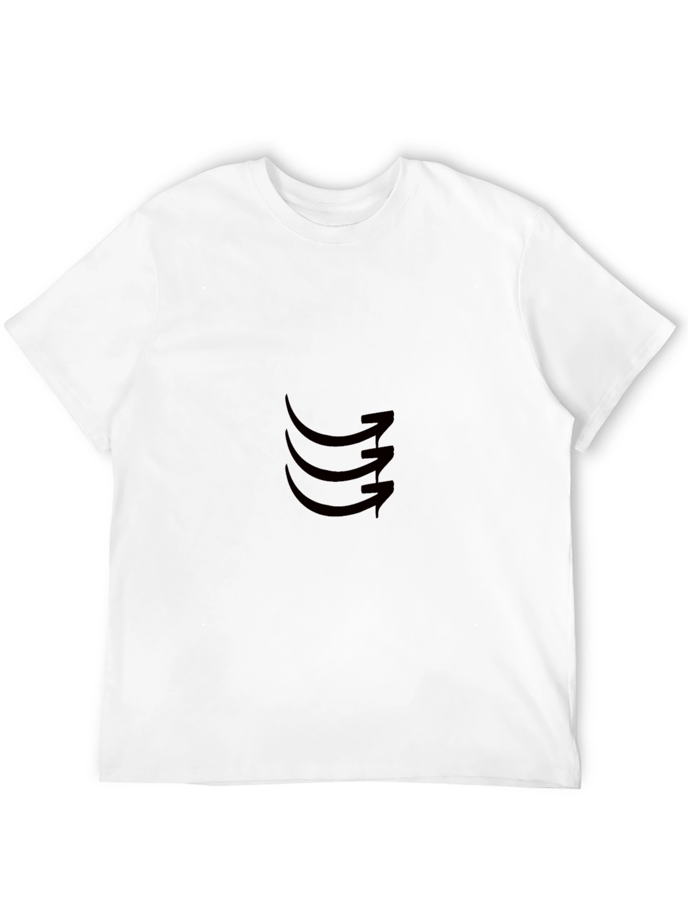 Black Black Graphic Tee - Abstract Arrow Design view 12