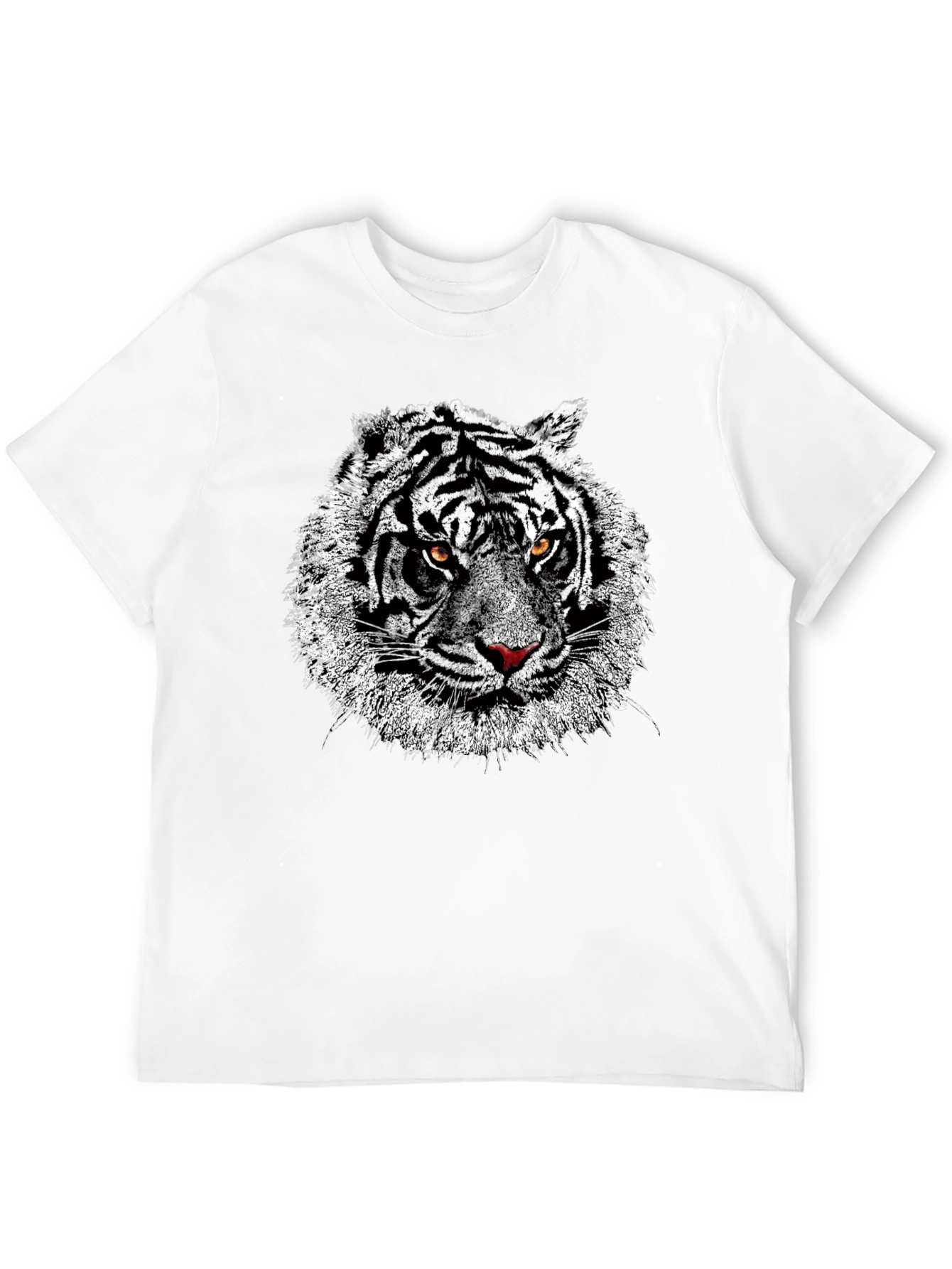 Black Tiger Graphic Print Black T-Shirt view 12