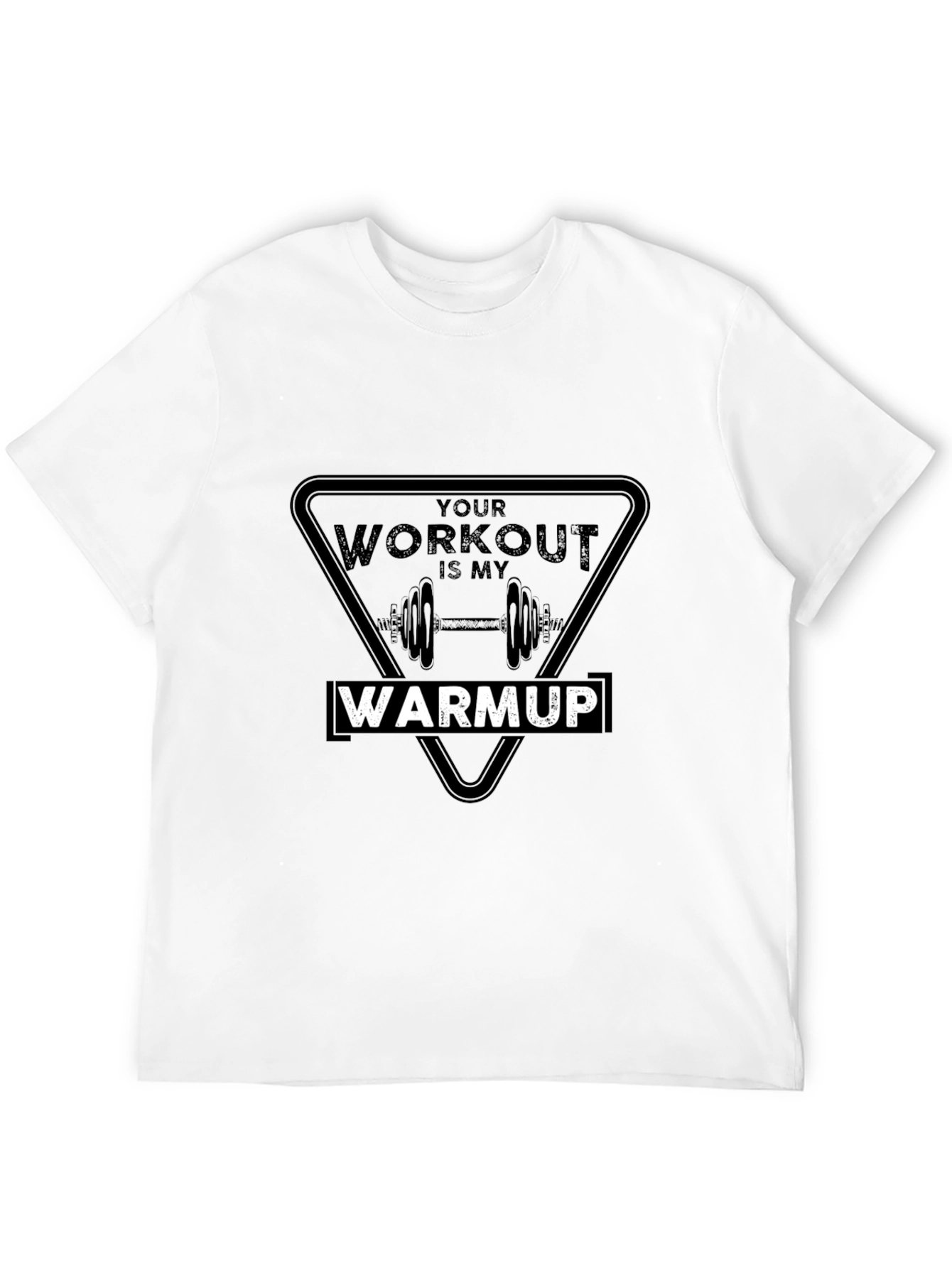 Black Workout Warmup T-Shirt: Gym Humor Tee view 12