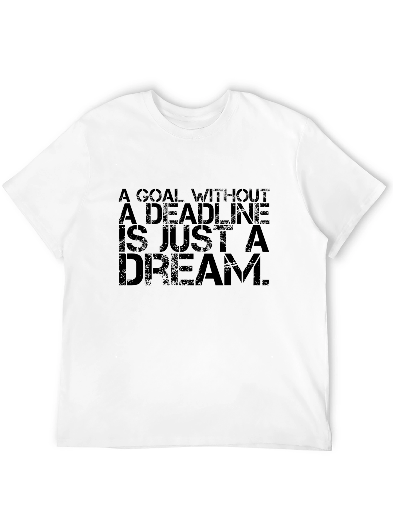 Black Goal Deadline Dream Black Graphic Tee view 12