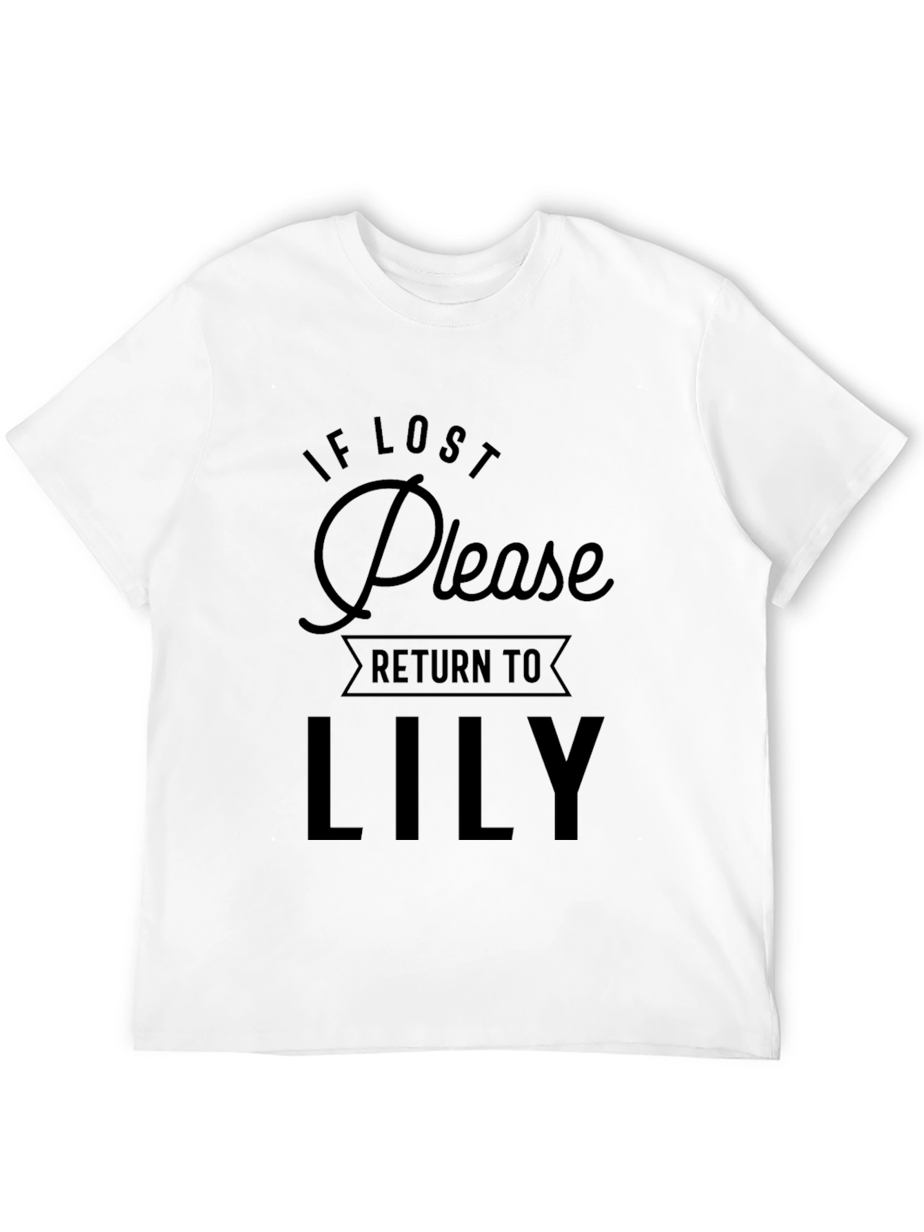Black If Lost Return To Lily Graphic T-Shirt view 12