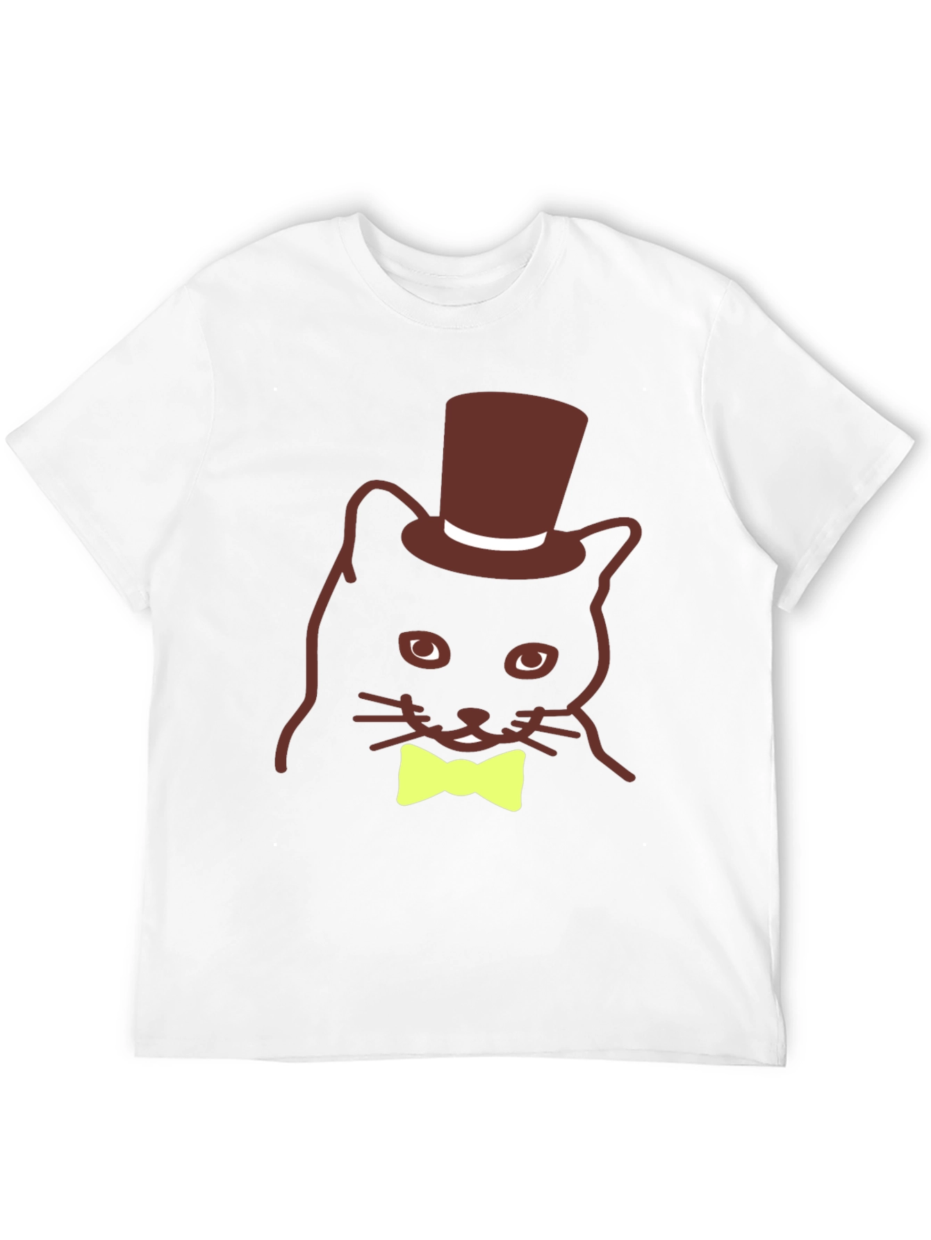 Black Cat with Top Hat & Bow Tie Black T-Shirt view 12
