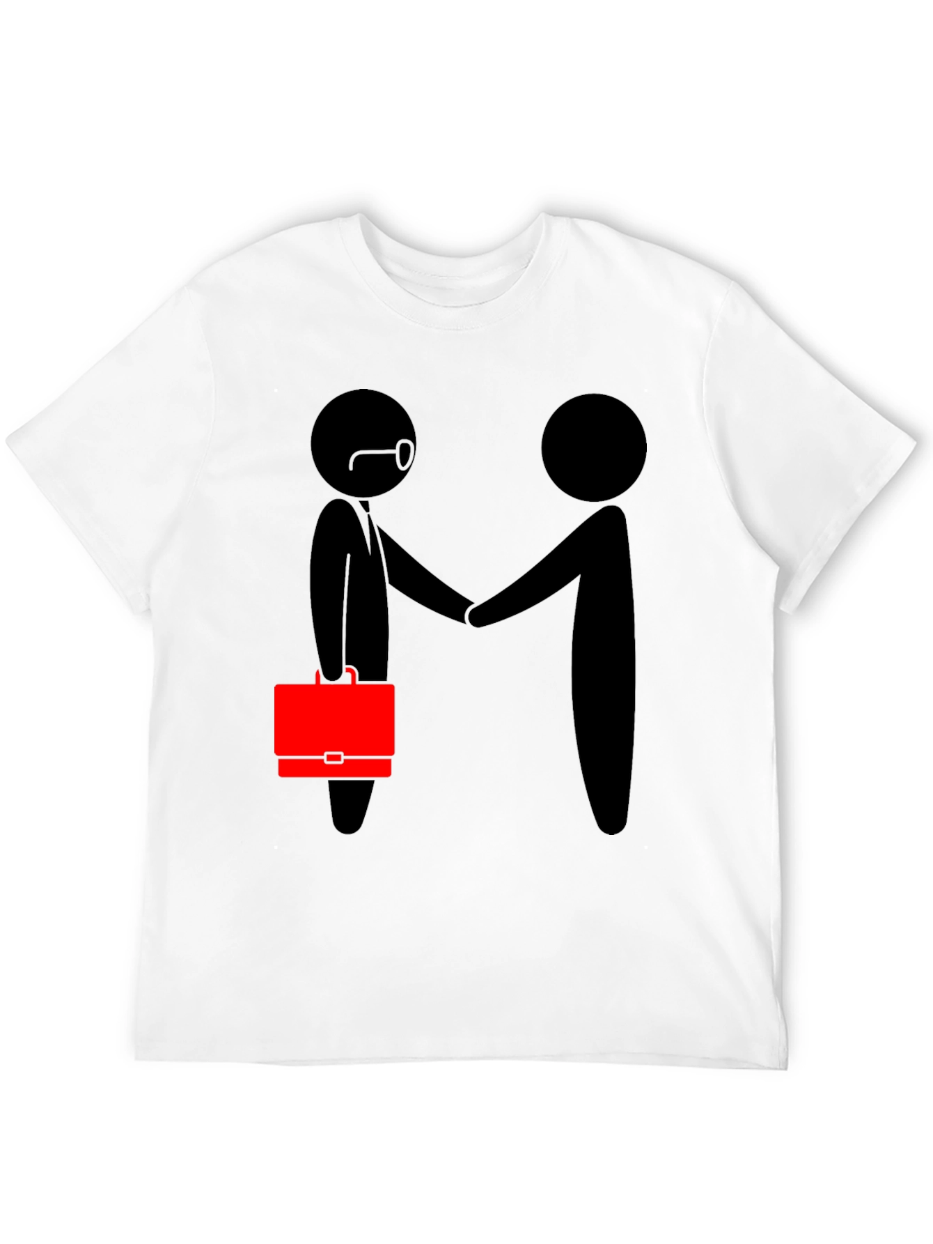 Black Funny Business Handshake Graphic T-Shirt view 12
