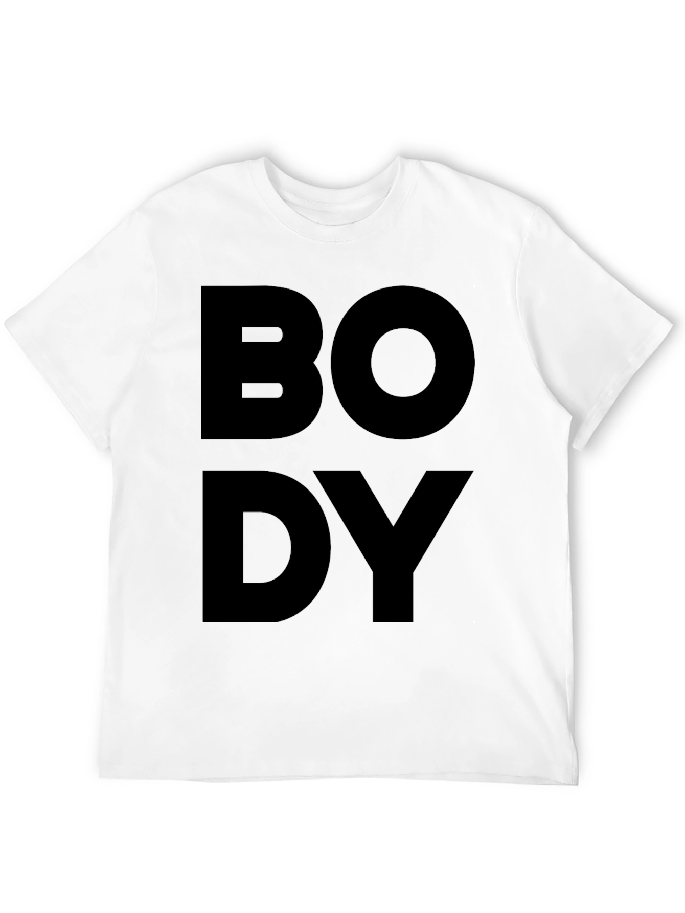 Black Bold Body Black T-Shirt - Statement Tee view 12