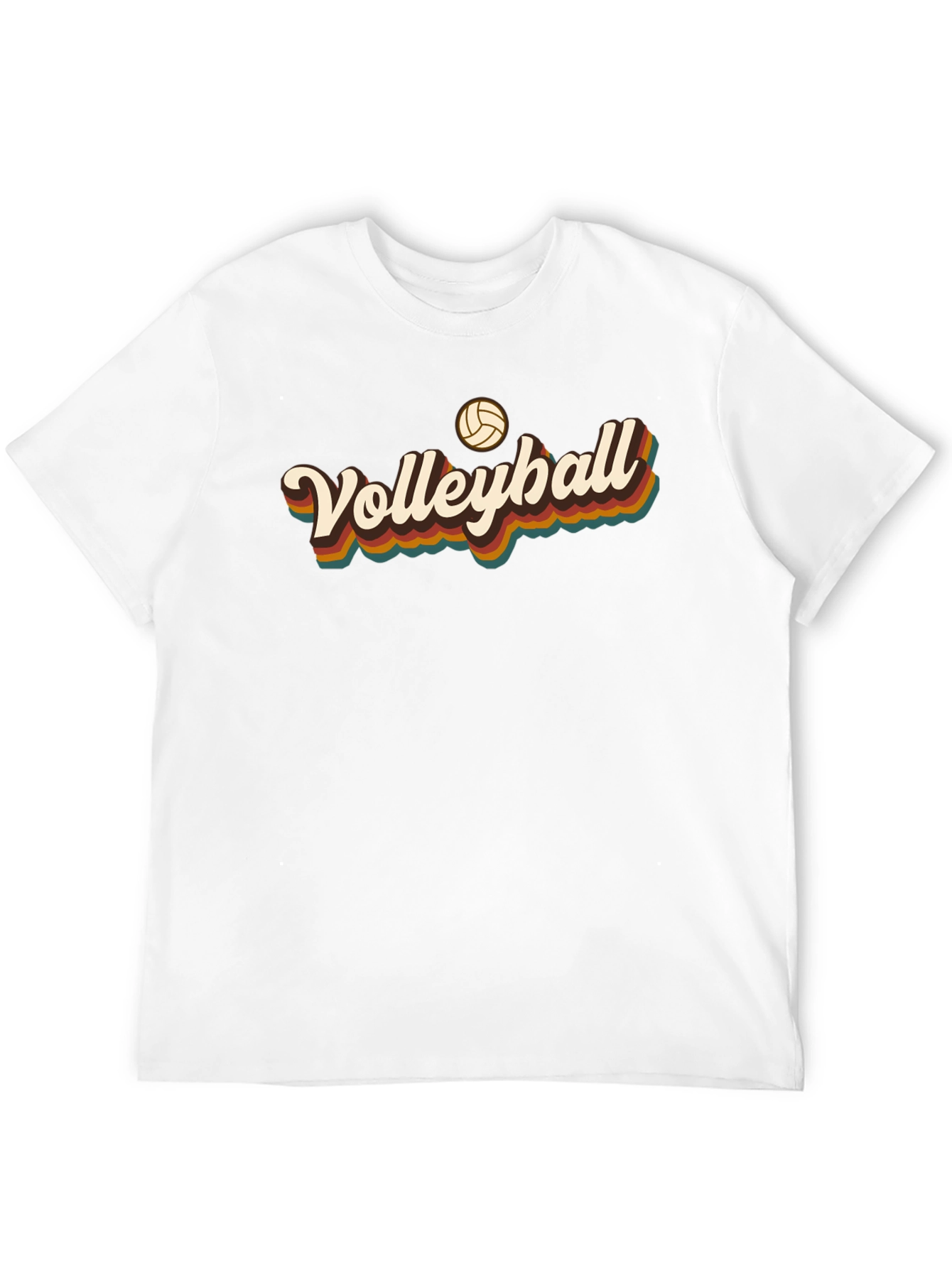 Black Retro Volleyball T-Shirt - Vintage Style Tee view 12