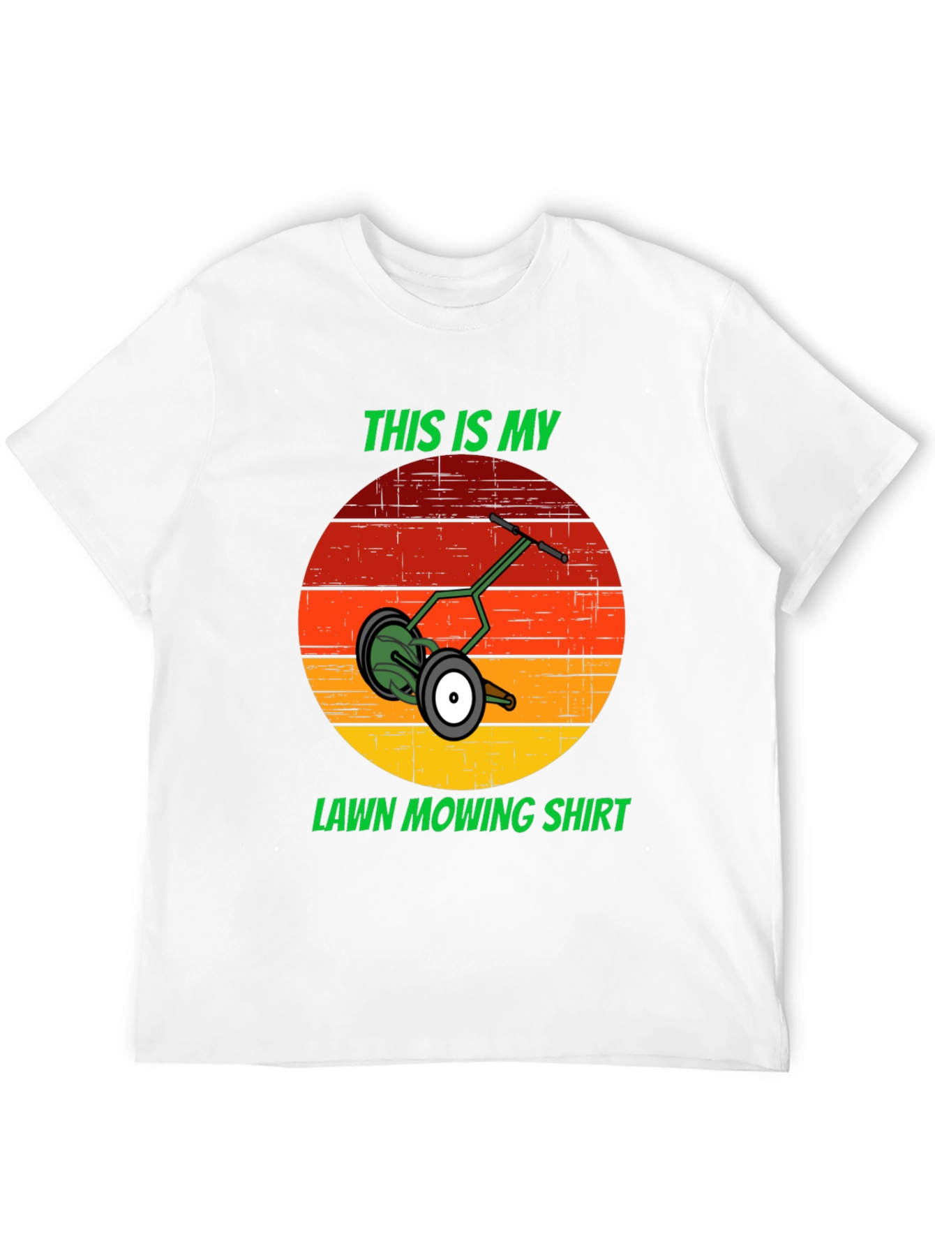 Black This Is My Lawn Mowing Shirt - Retro Mower Design Tee view 12