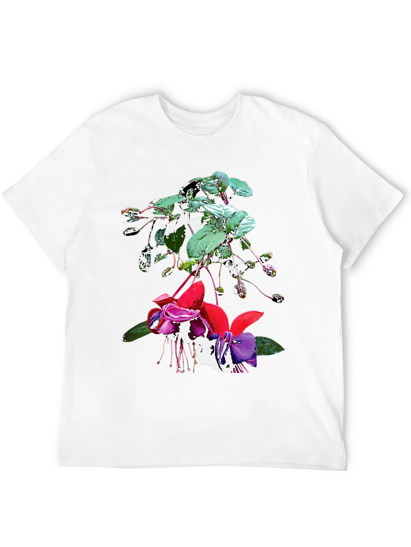 Floral Print Black T-Shirt - 12