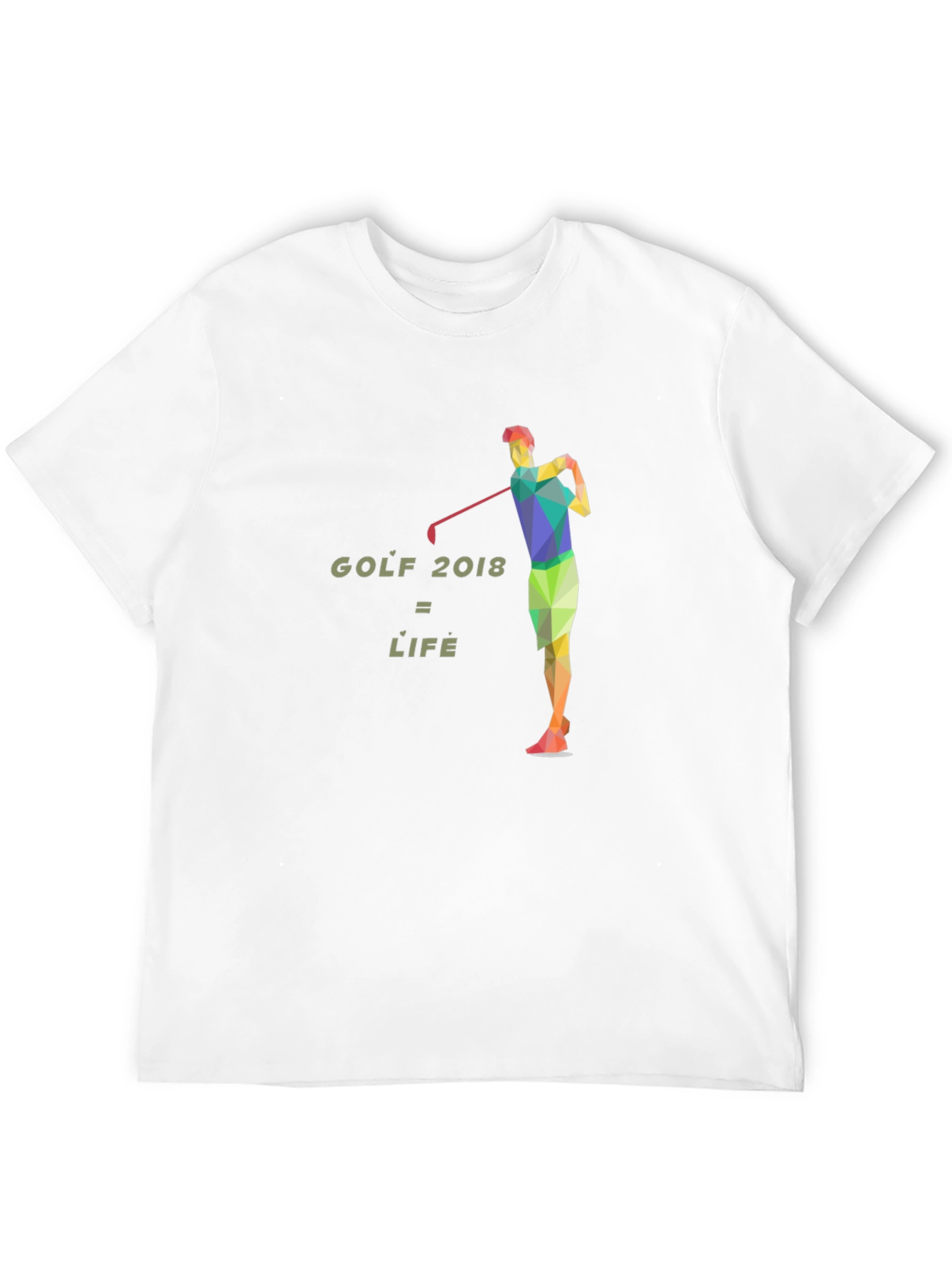Black Golf 2018 = Life Graphic Tee - Stylish Golfer's T-Shirt view 12