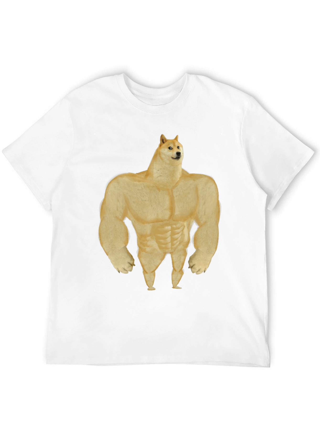 Black Buff Doge T-Shirt - Funny Meme Tee view 12