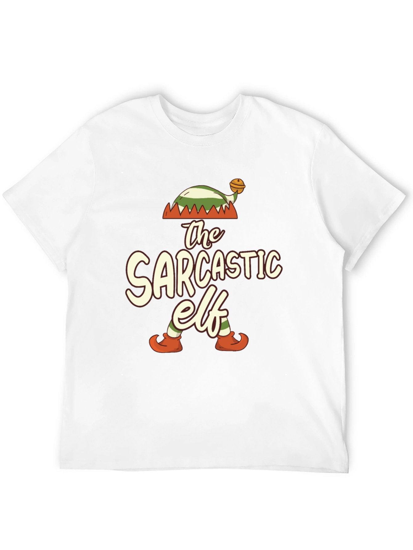 Black Sarcastic Elf Graphic Tee view 12