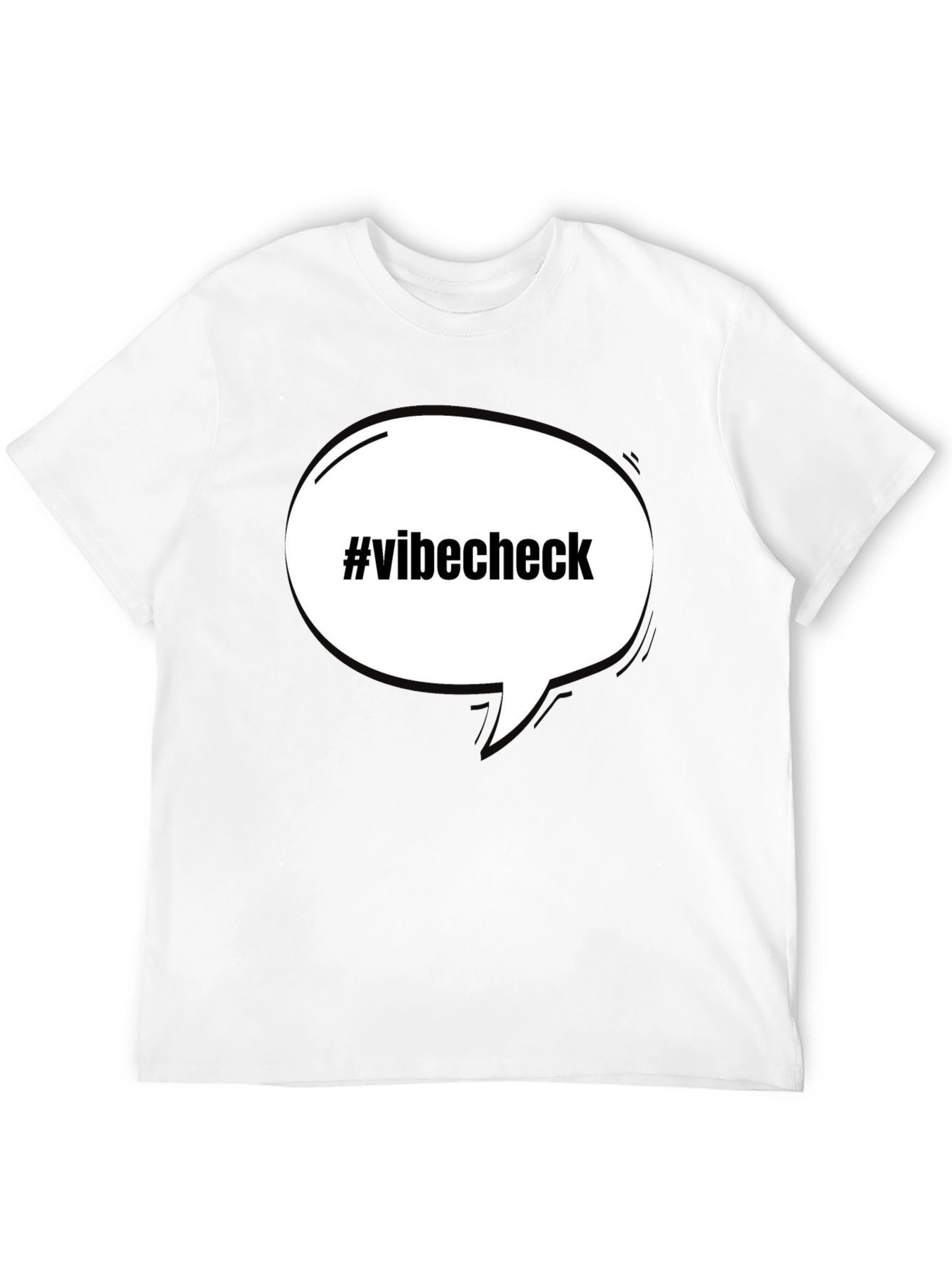 Black #Vibecheck Black Cotton Crew Neck T-Shirt - Trendy Slogan Tee view 12