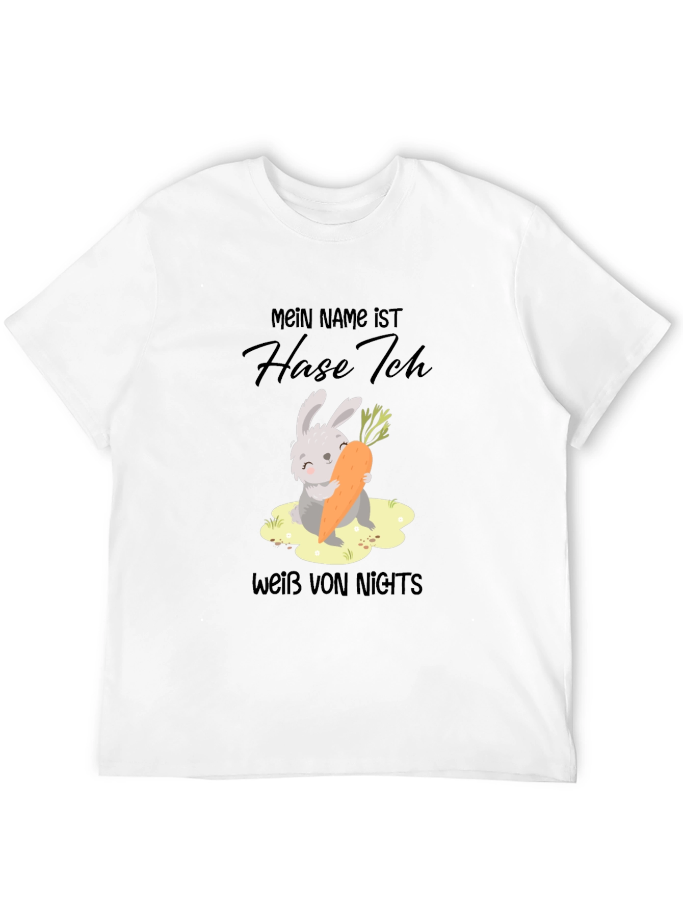 Black Cute Rabbit Carrot T-Shirt - Mein Name ist Hase Ich view 12