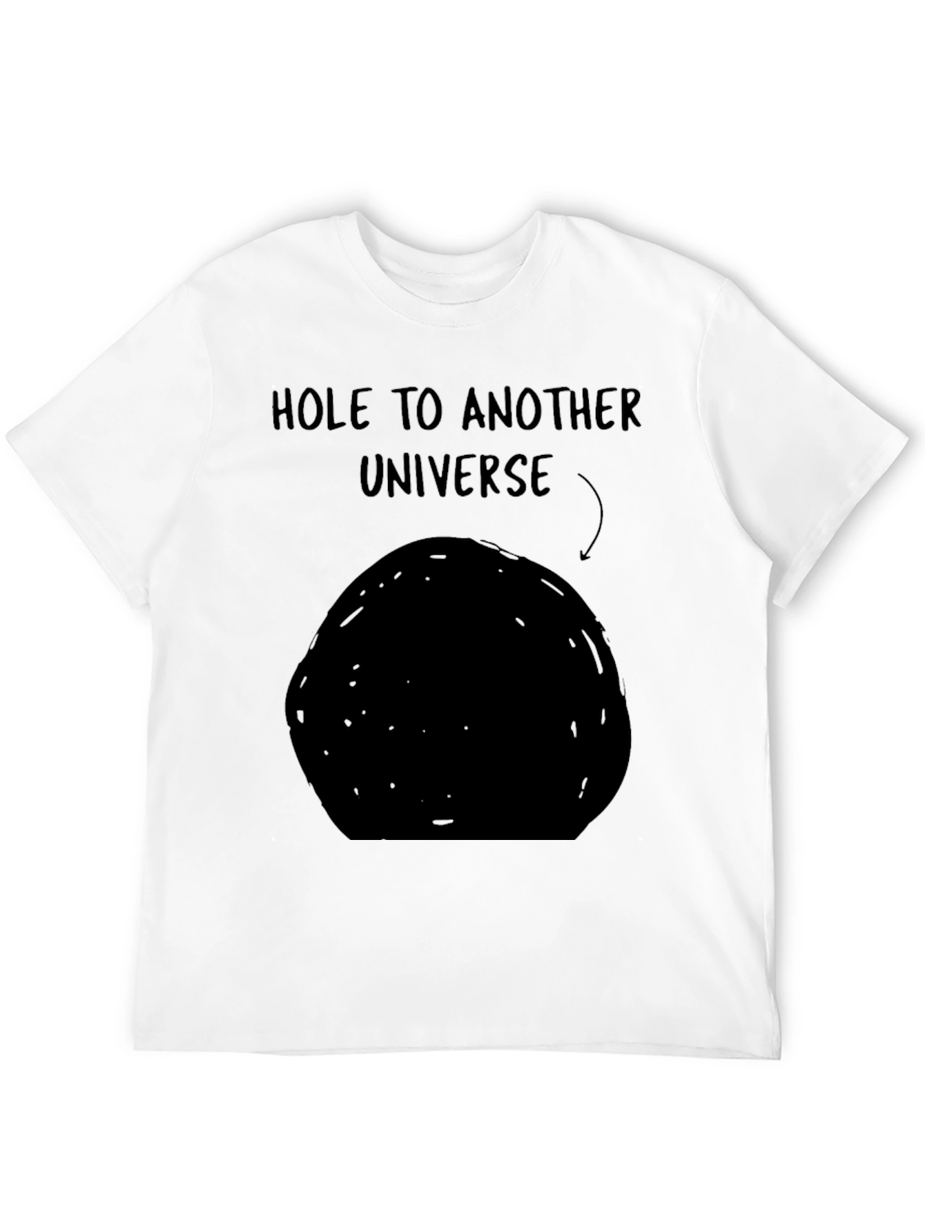 Black Black Hole to Another Universe Funny Graphic Tee view 12