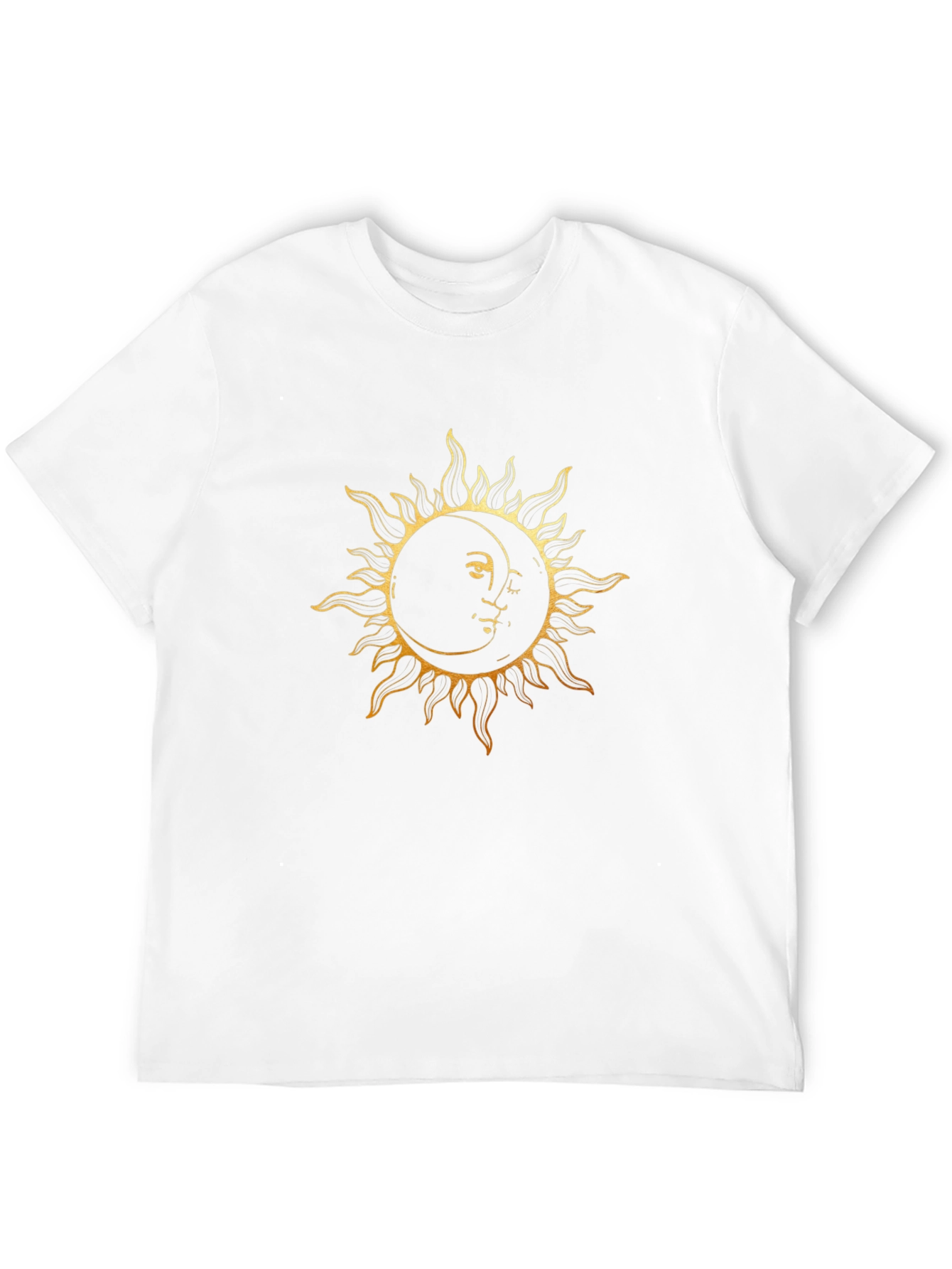 Black Sun & Moon Graphic Tee - Black Cotton Blend view 12