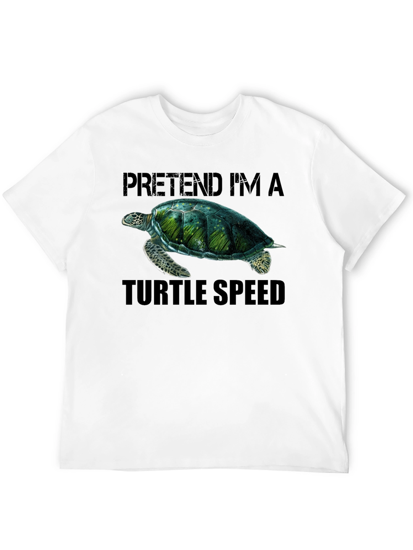 Black Pretend I'm A Turtle Speed T-Shirt view 12