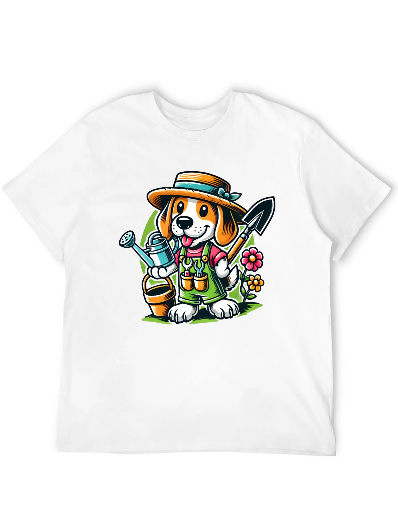 Black Gardener Dog T-Shirt - Cute Cartoon Animal Tee view 12