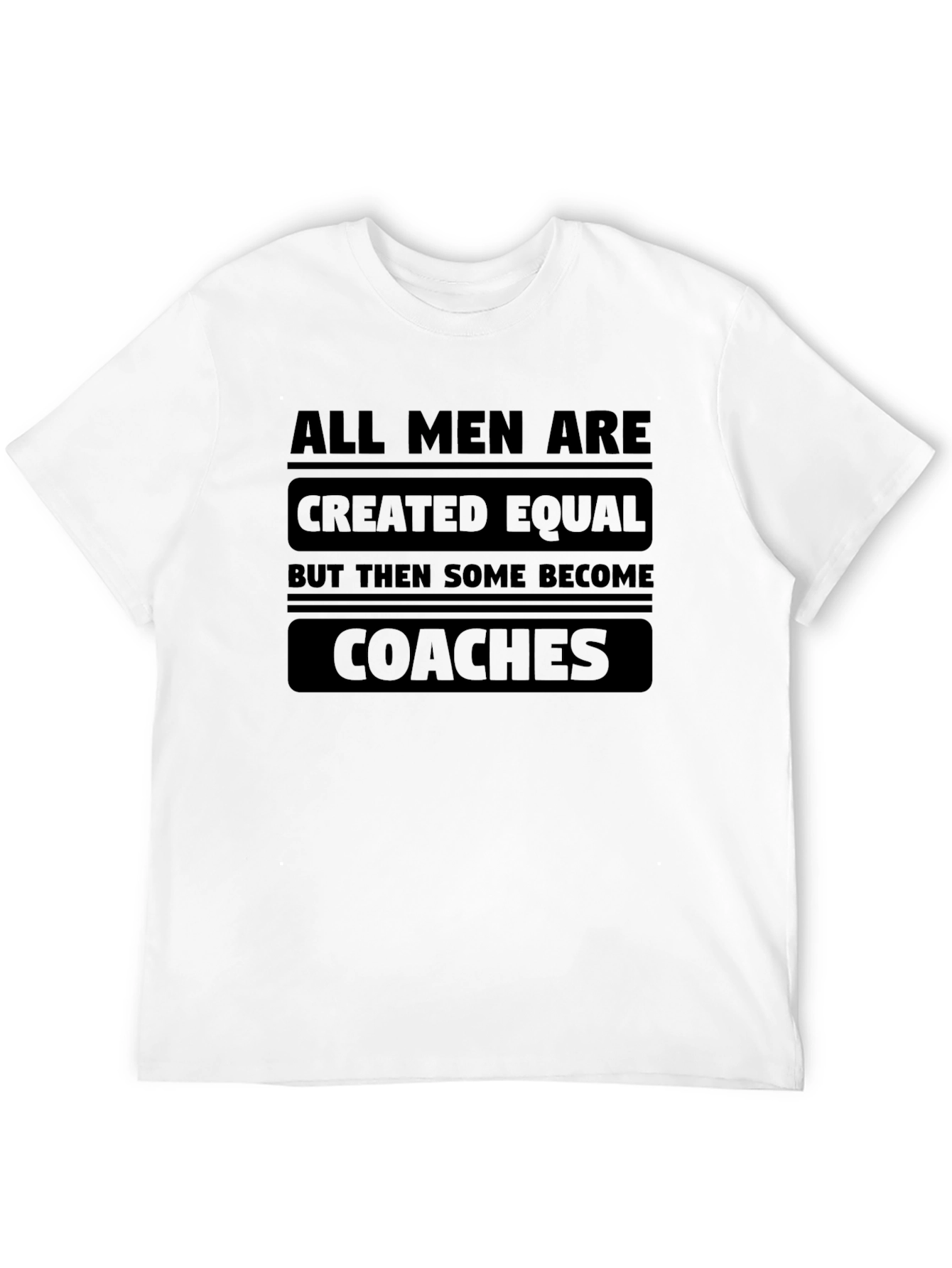 Black All Men are Created Equal Coaches T-Shirt view 12