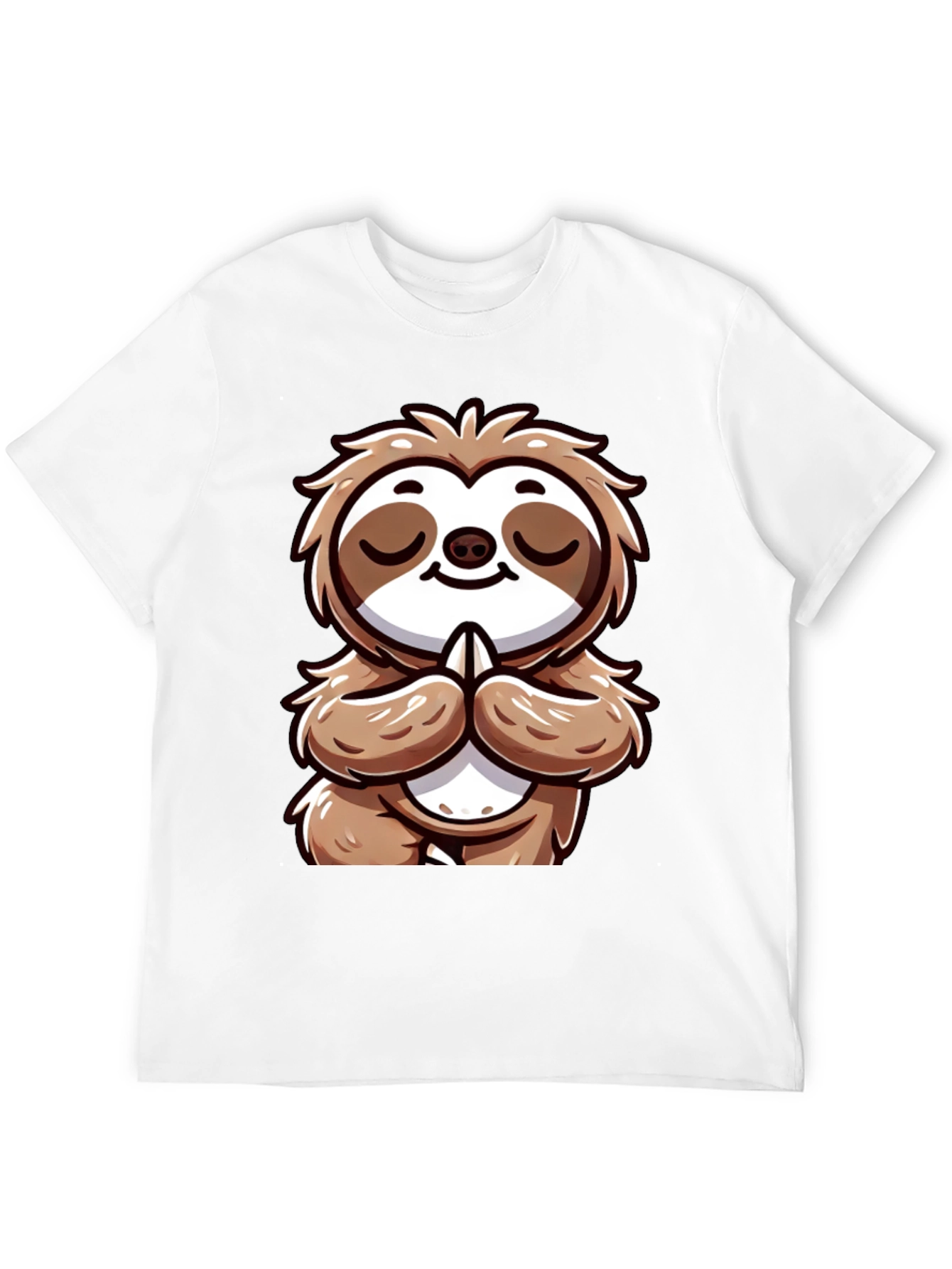 Black Meditating Sloth Graphic Tee - Relaxed Fit view 12