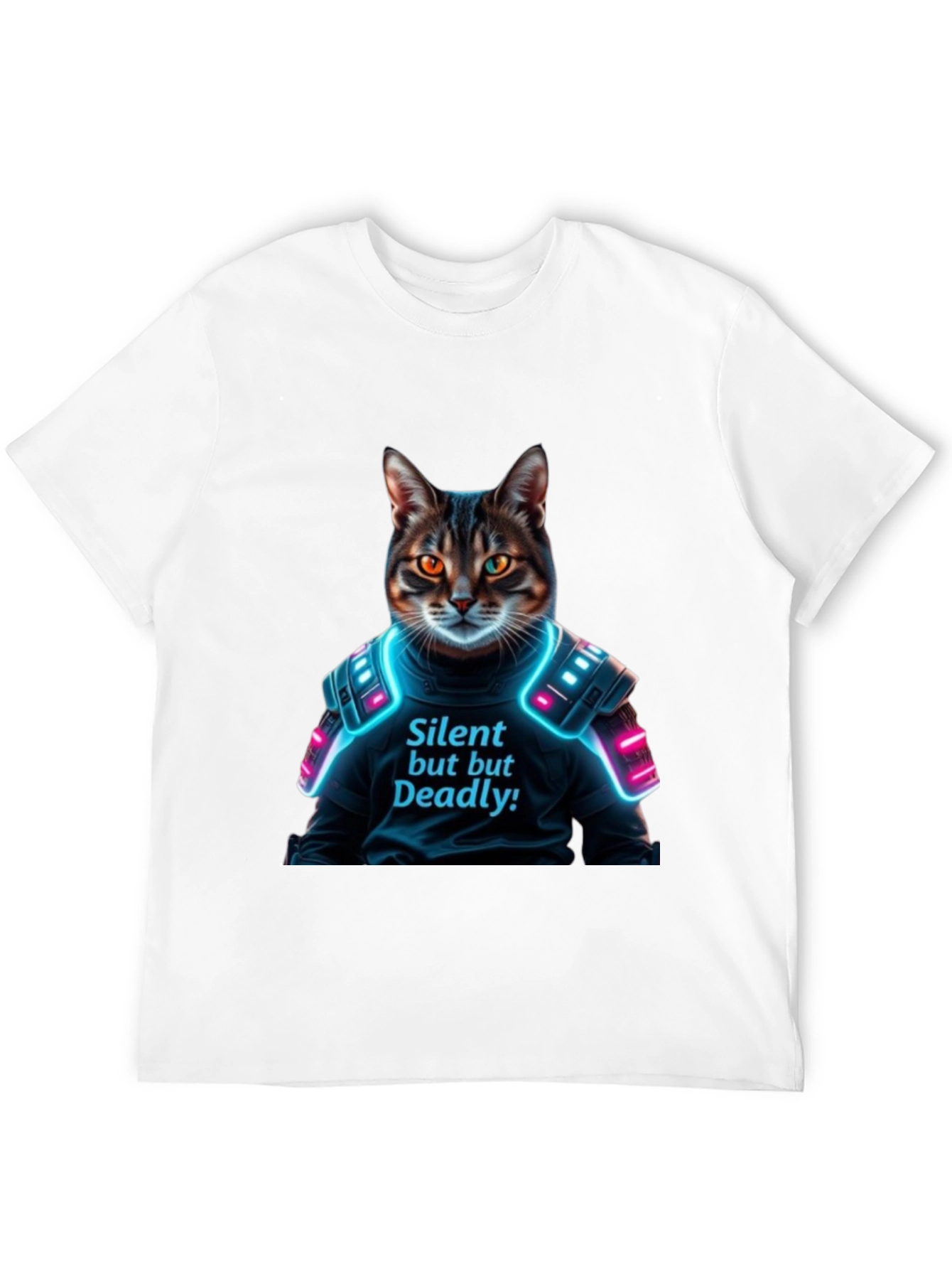 Black Silent but Deadly Cat T-Shirt view 12