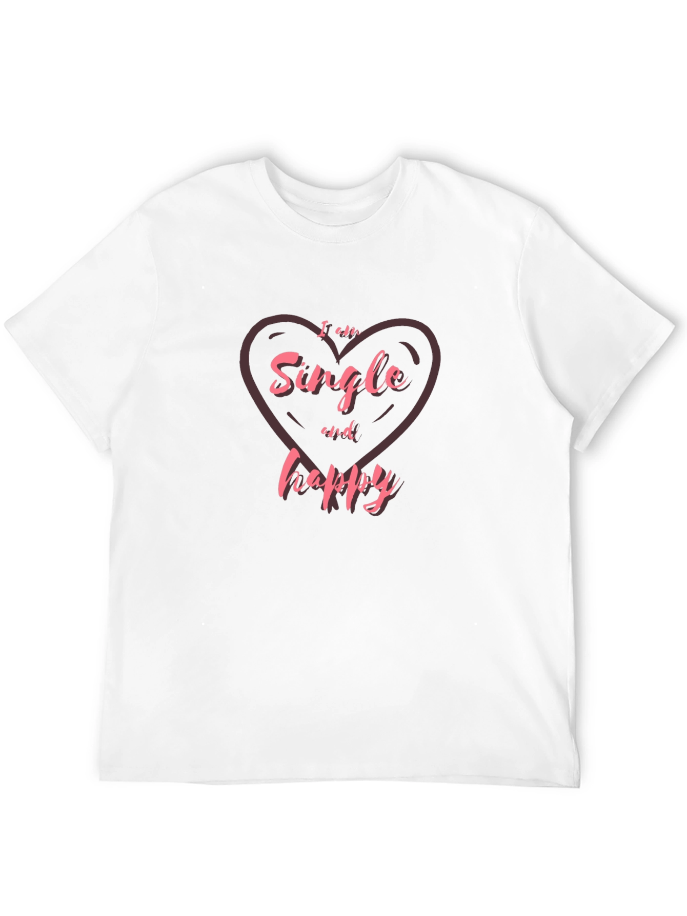 Black Single and Happy Heart Graphic T-Shirt view 12