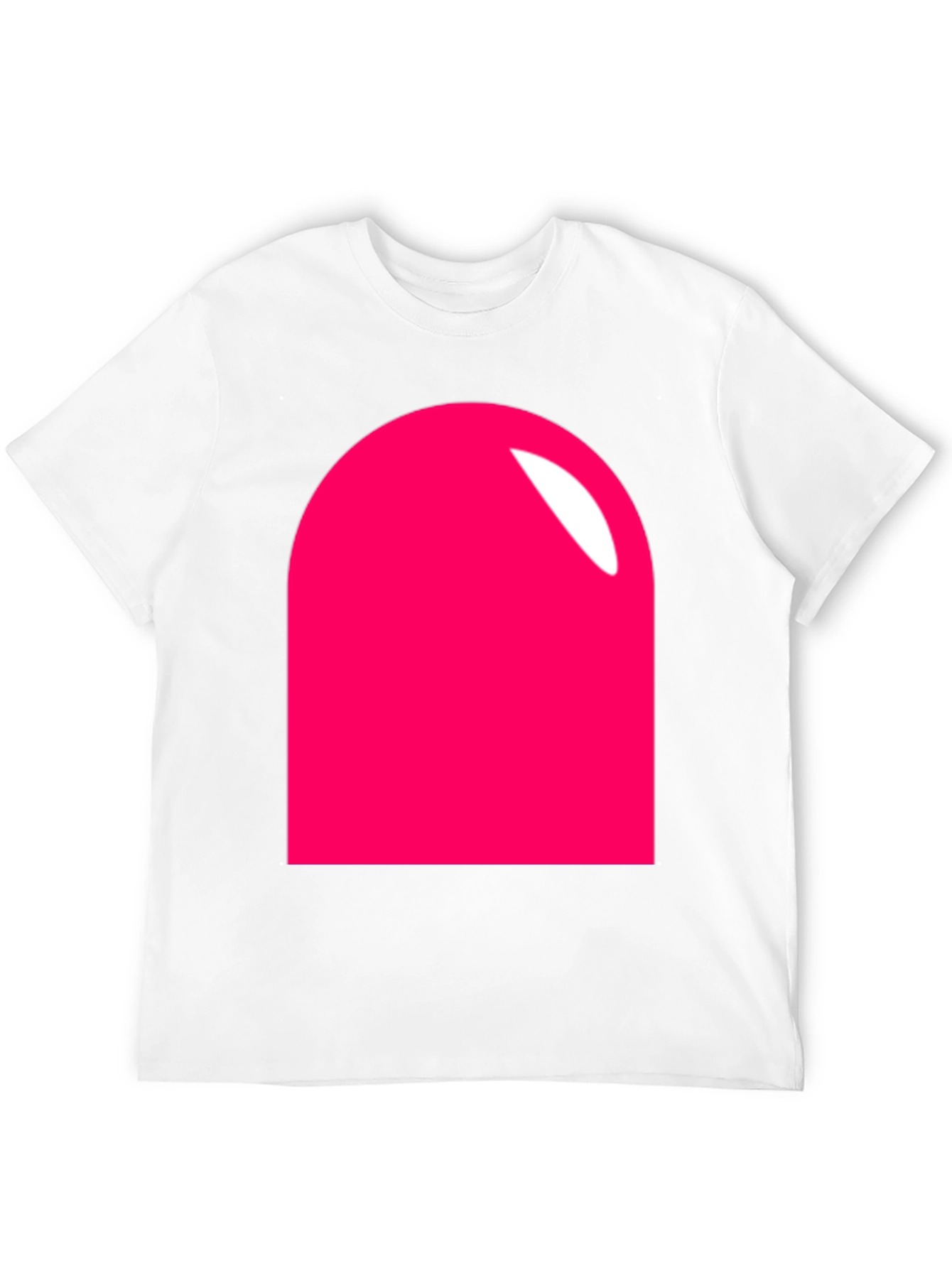Black Modern Pink Rounded Rectangle Graphic T-Shirt view 12