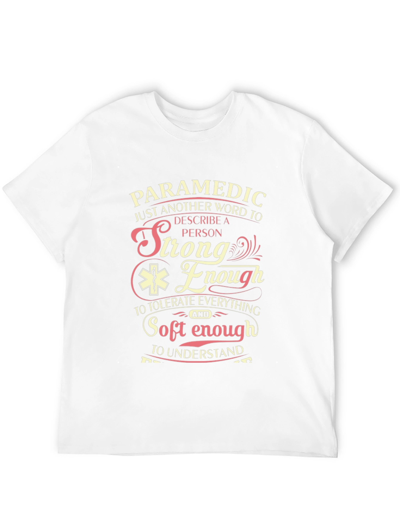 Black Paramedic Strong Enough Graphic T-Shirt view 12