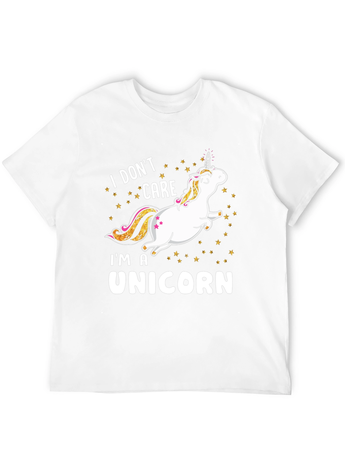 Black I Don't Care I'm A Unicorn T-Shirt view 12