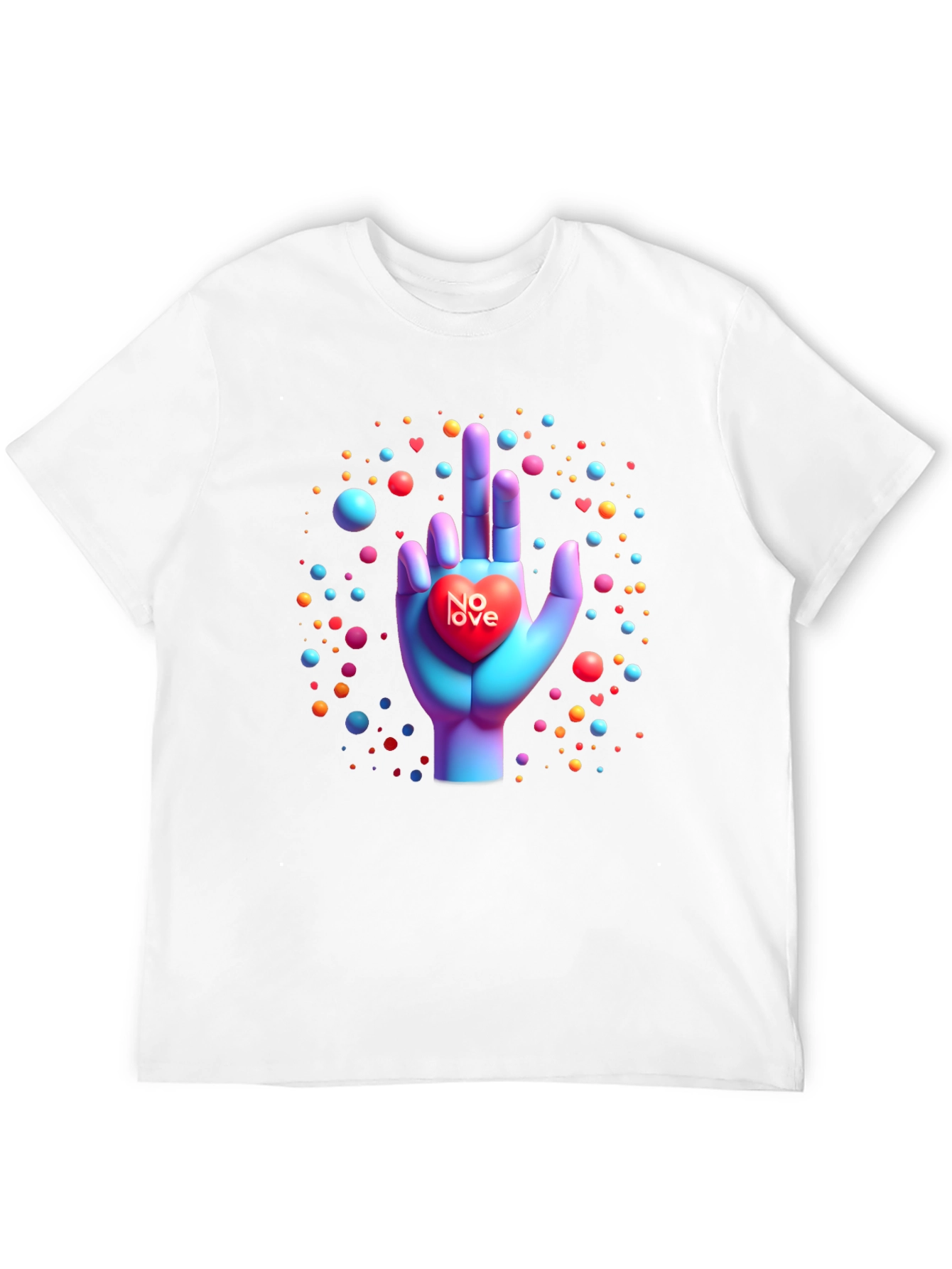 Black No Love Graphic Tee - Edgy Anti-Valentine's Style view 12