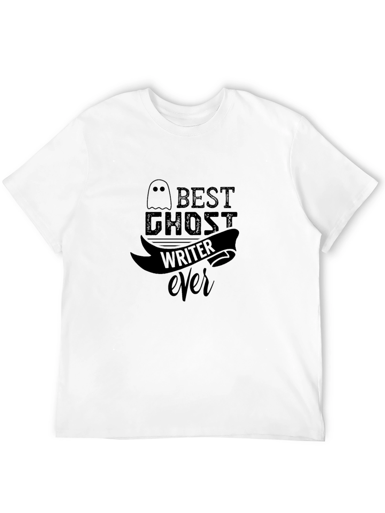 Black Best Ghost Writer Ever Black T-Shirt view 12