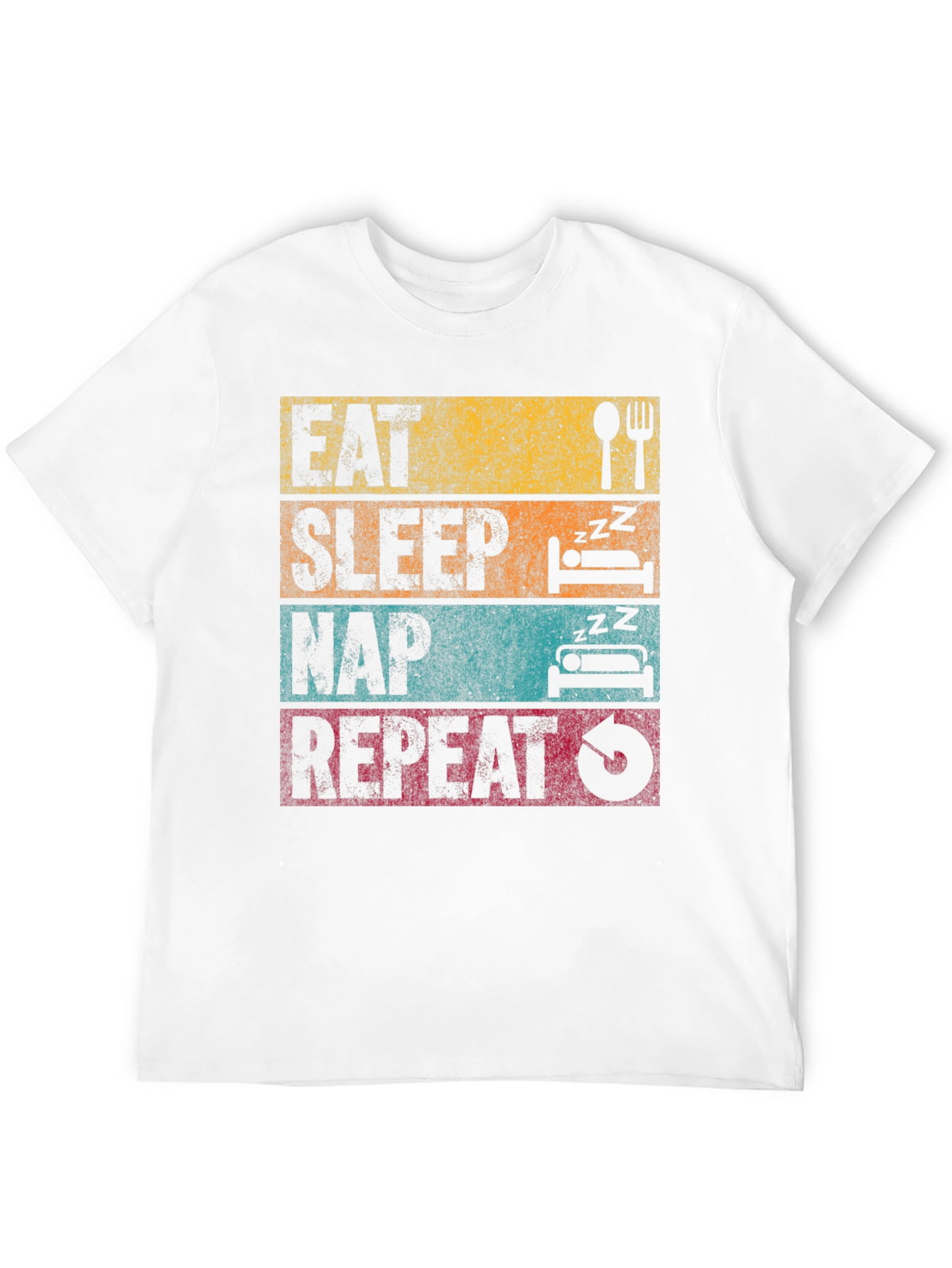 Black Eat Sleep Nap Repeat Graphic Tee view 12