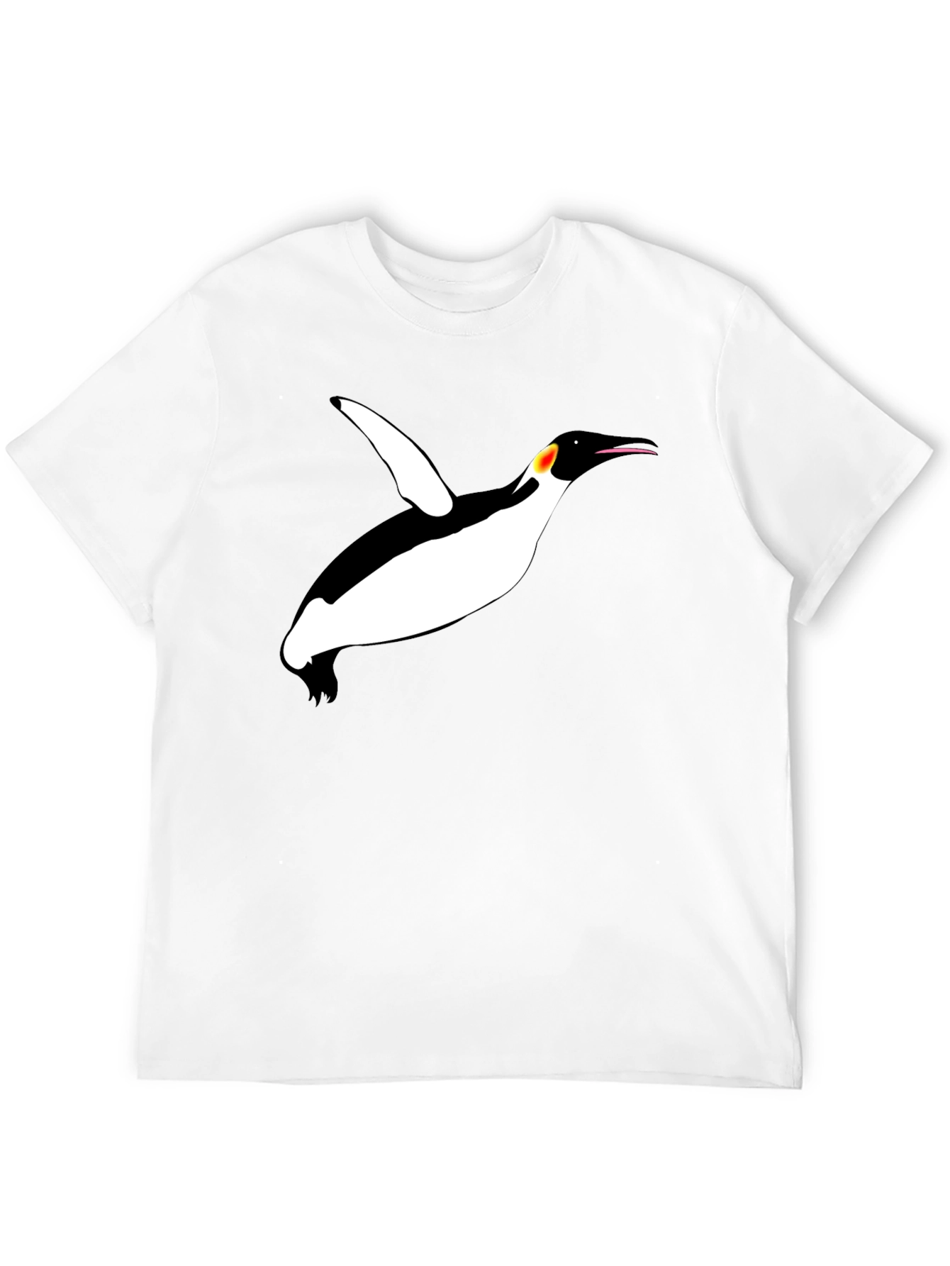 Black Cool Penguin Graphic Black T-Shirt view 12